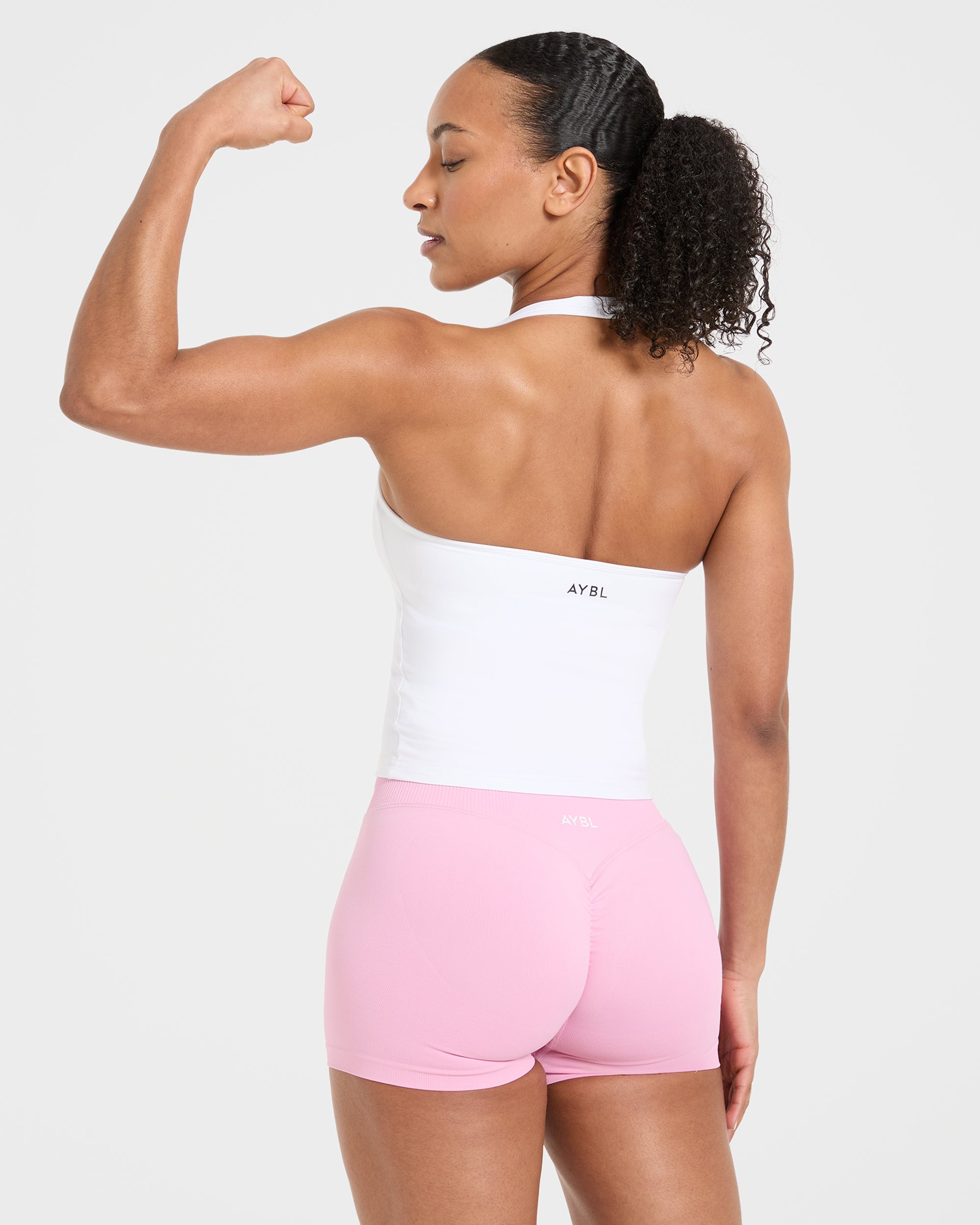 Essential Halterneck Tank Top - White