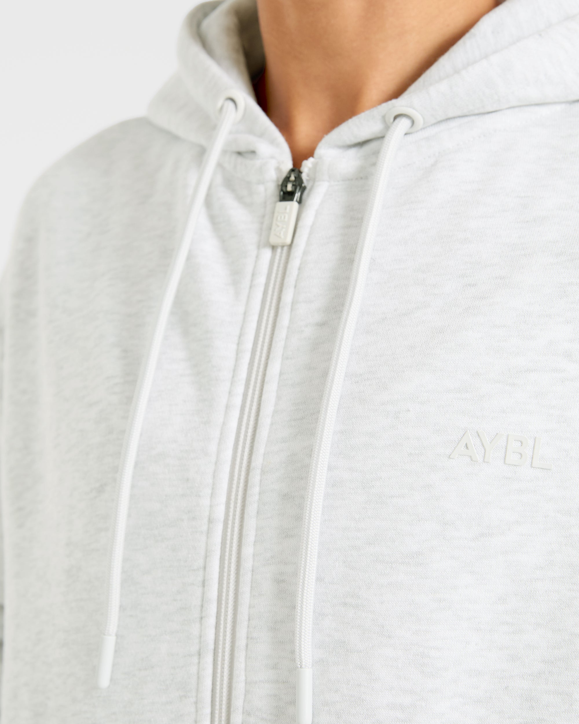 Lifestyle Oversized Zip Up Hoodie - Heather Grey