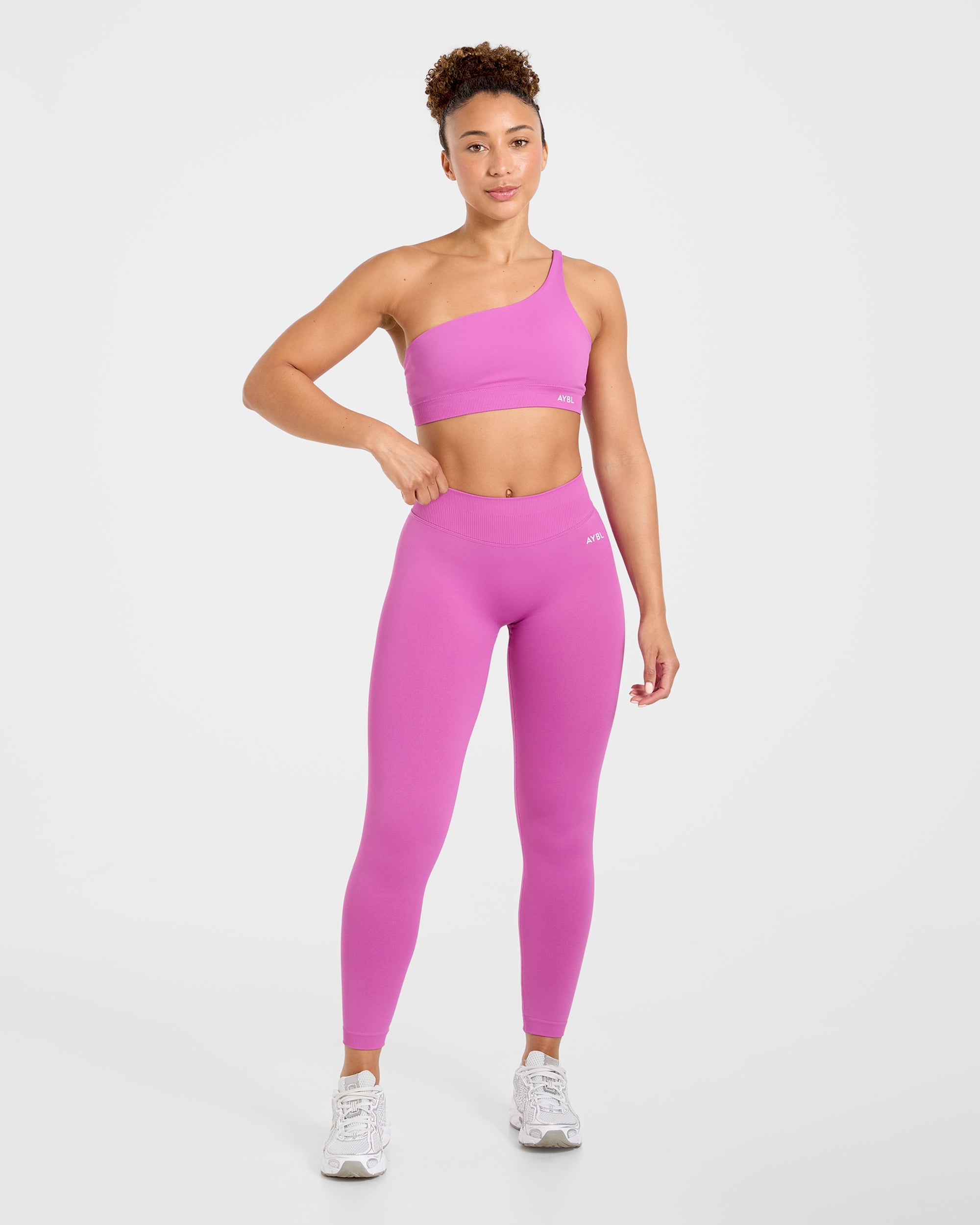 Enhance Seamless One Shoulder Sports Bra - Summer Violet