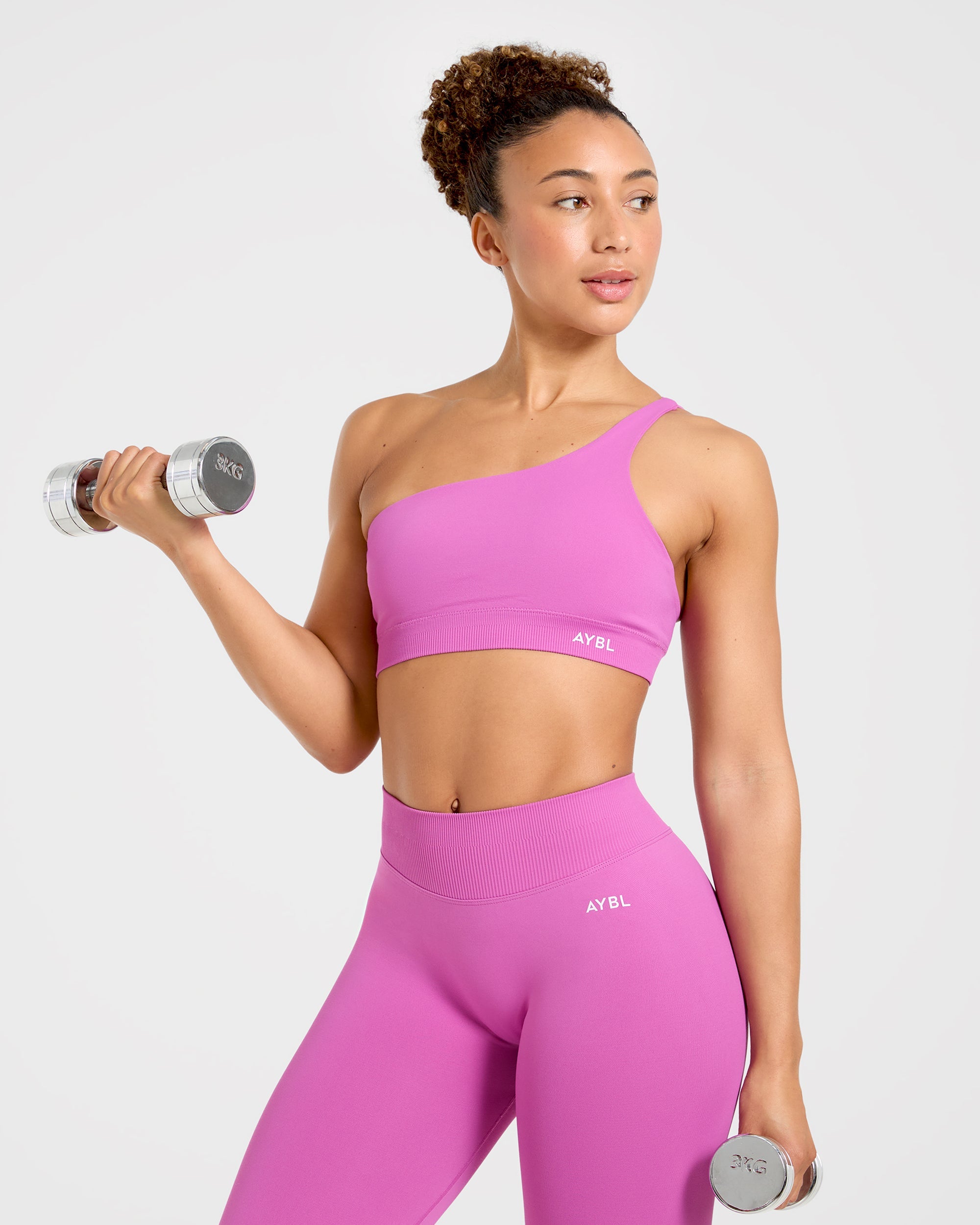 Enhance Seamless One Shoulder Sports Bra - Summer Violet
