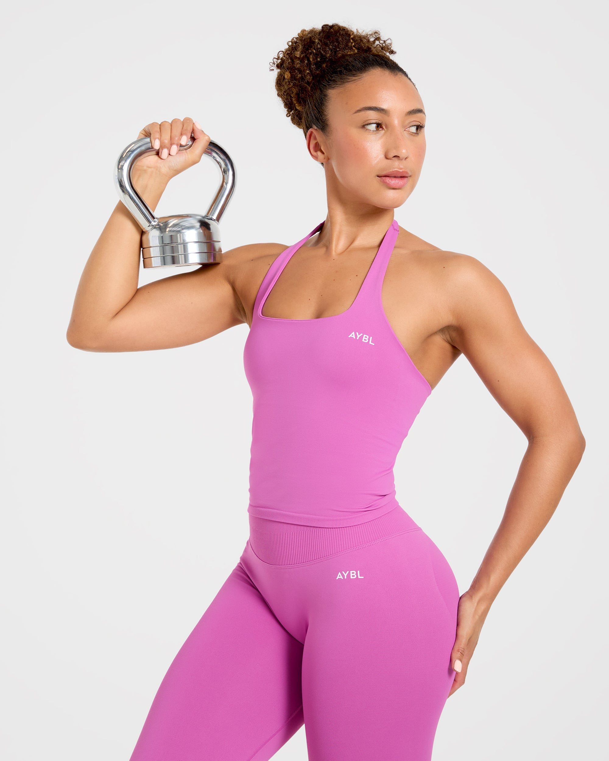 Enhance Seamless Halterneck Top - Summer Violet