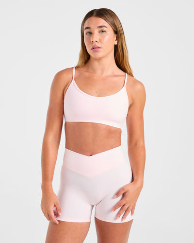 Sculpt Wrap Sports Bra - Iced Pink
