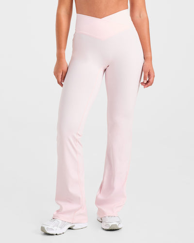 Sculpt Wrap Flared Leggings - Iced Pink