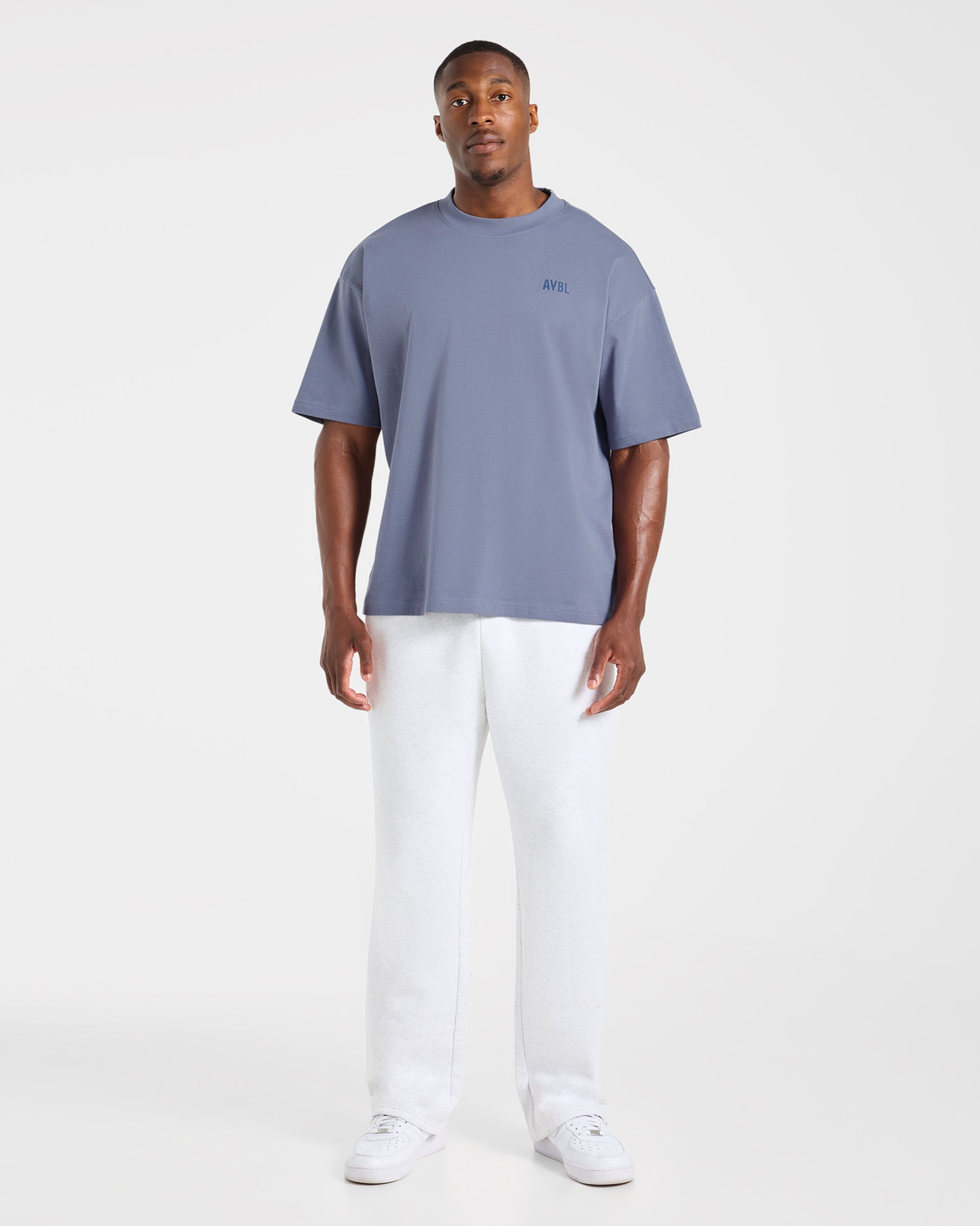 Script Collective Oversized T Shirt - Titanium Blue