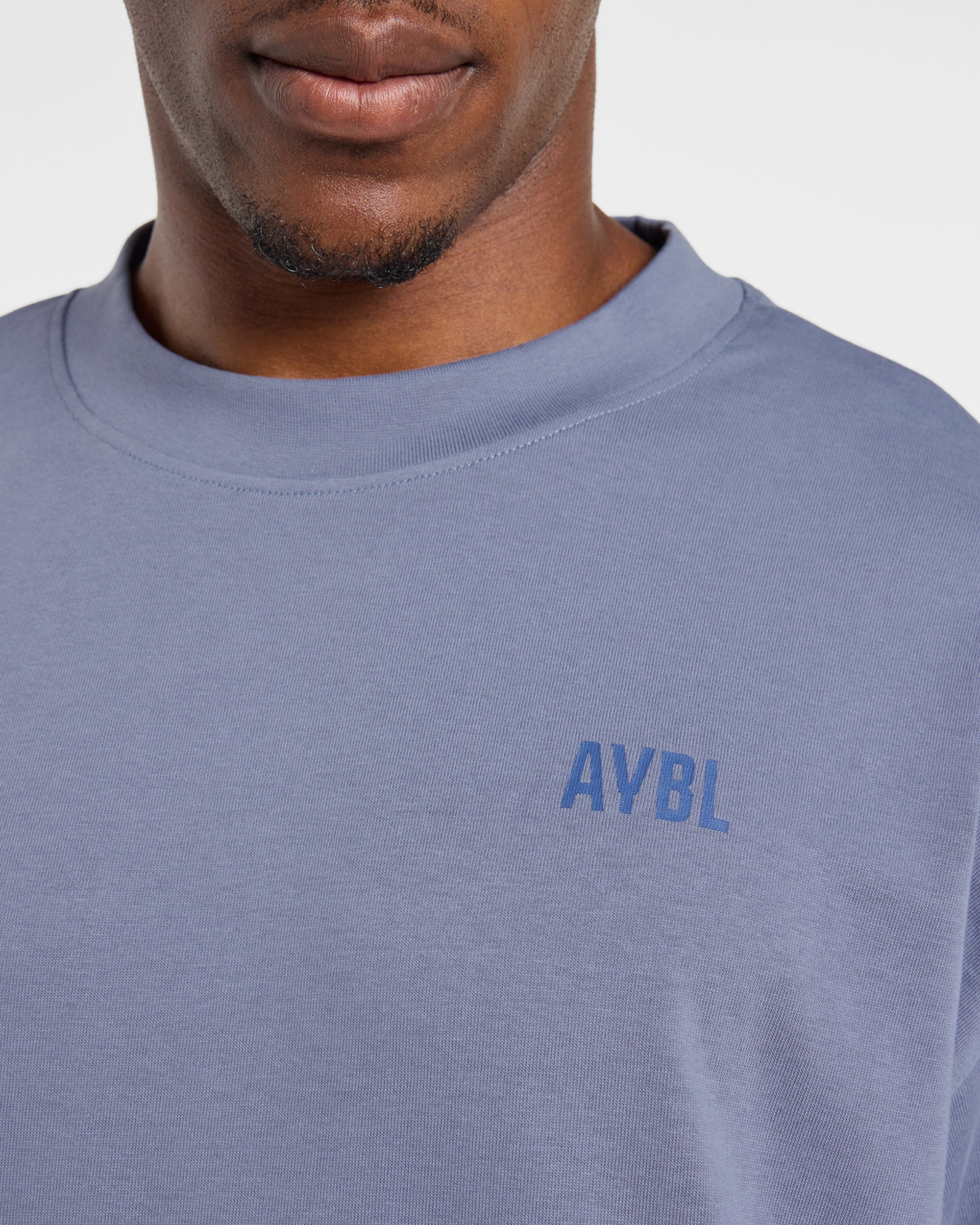 Script Collective Oversized T Shirt - Titanium Blue