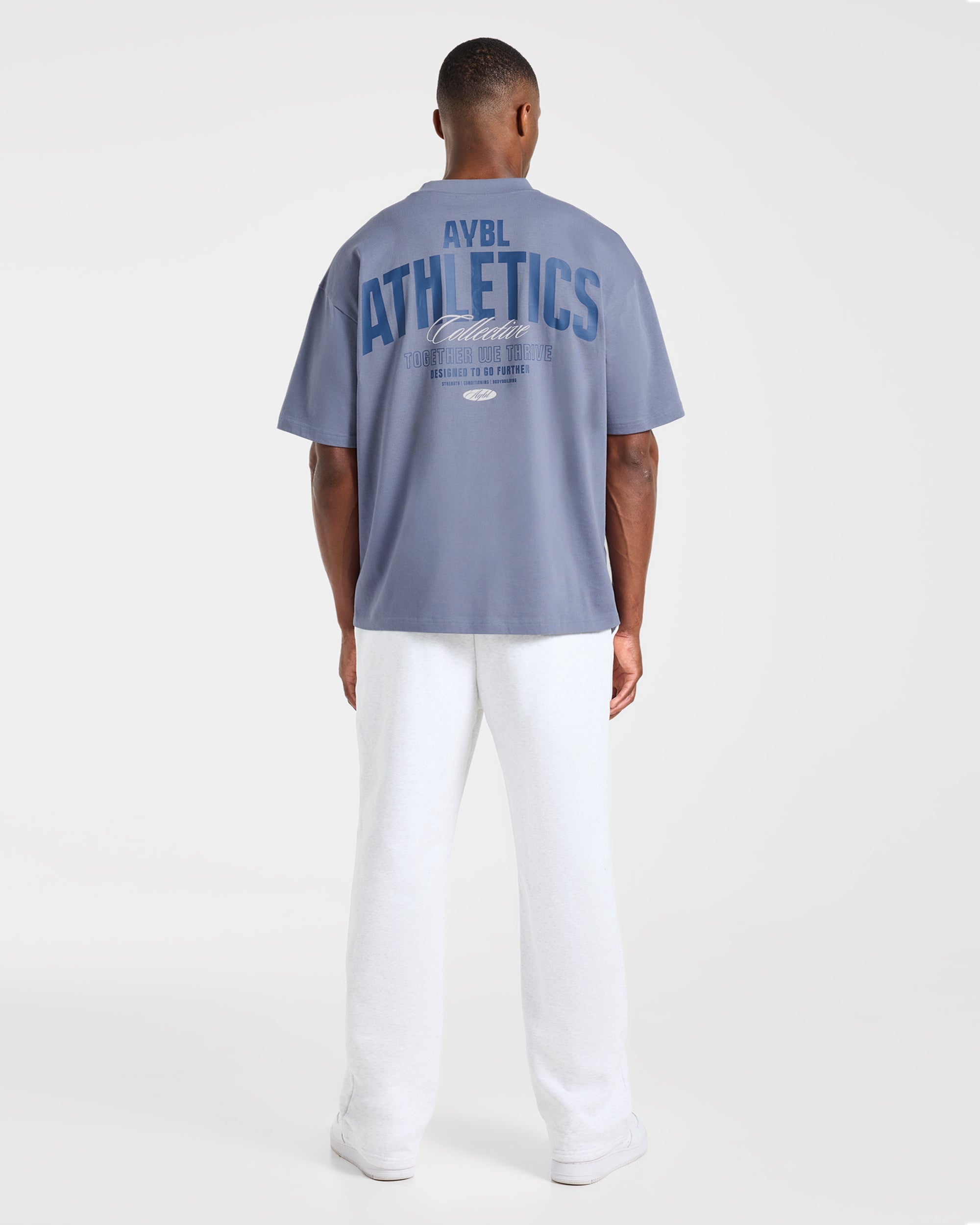 Script Collective Oversized T Shirt - Titanium Blue