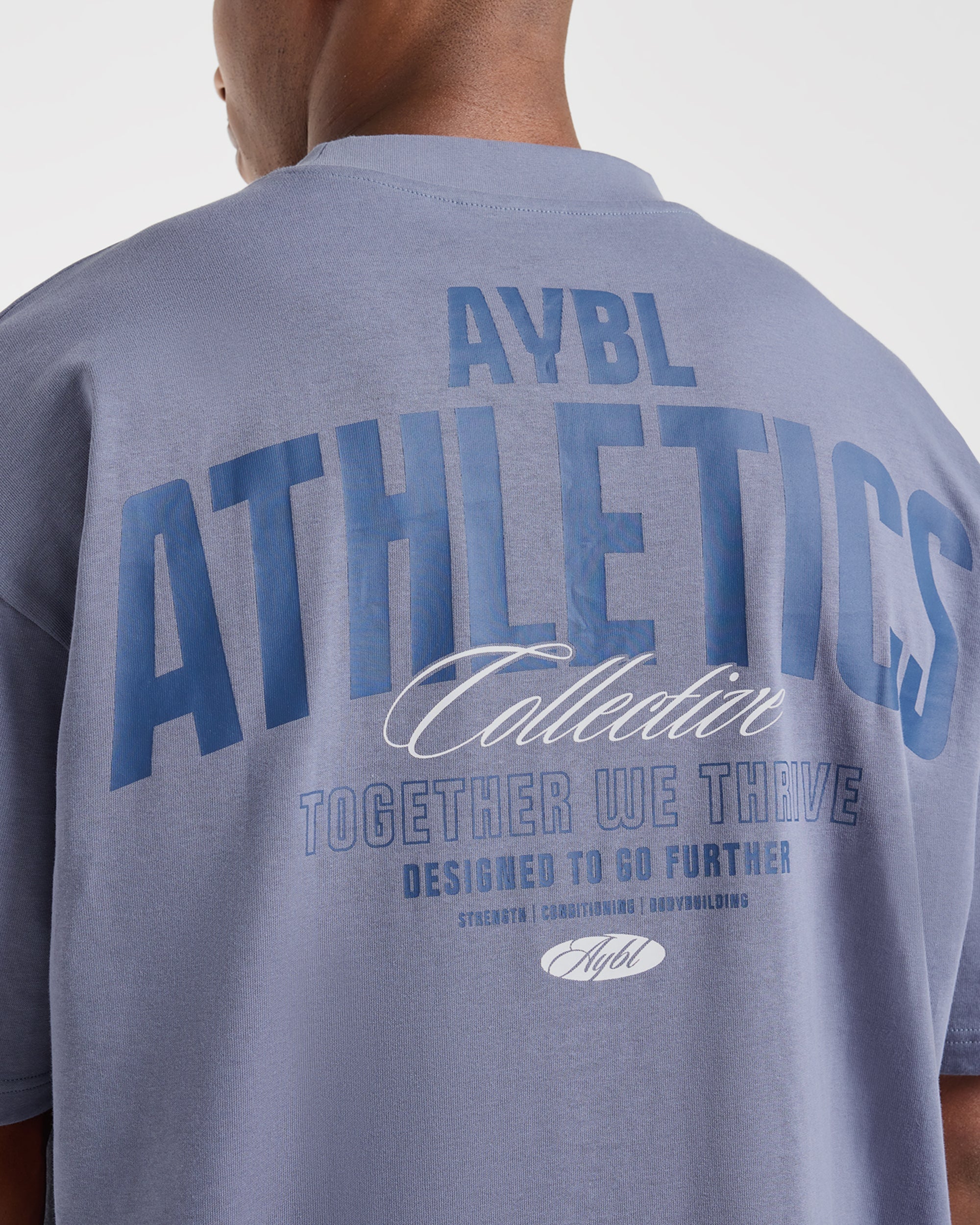 Script Collective Oversized T Shirt - Titanium Blue