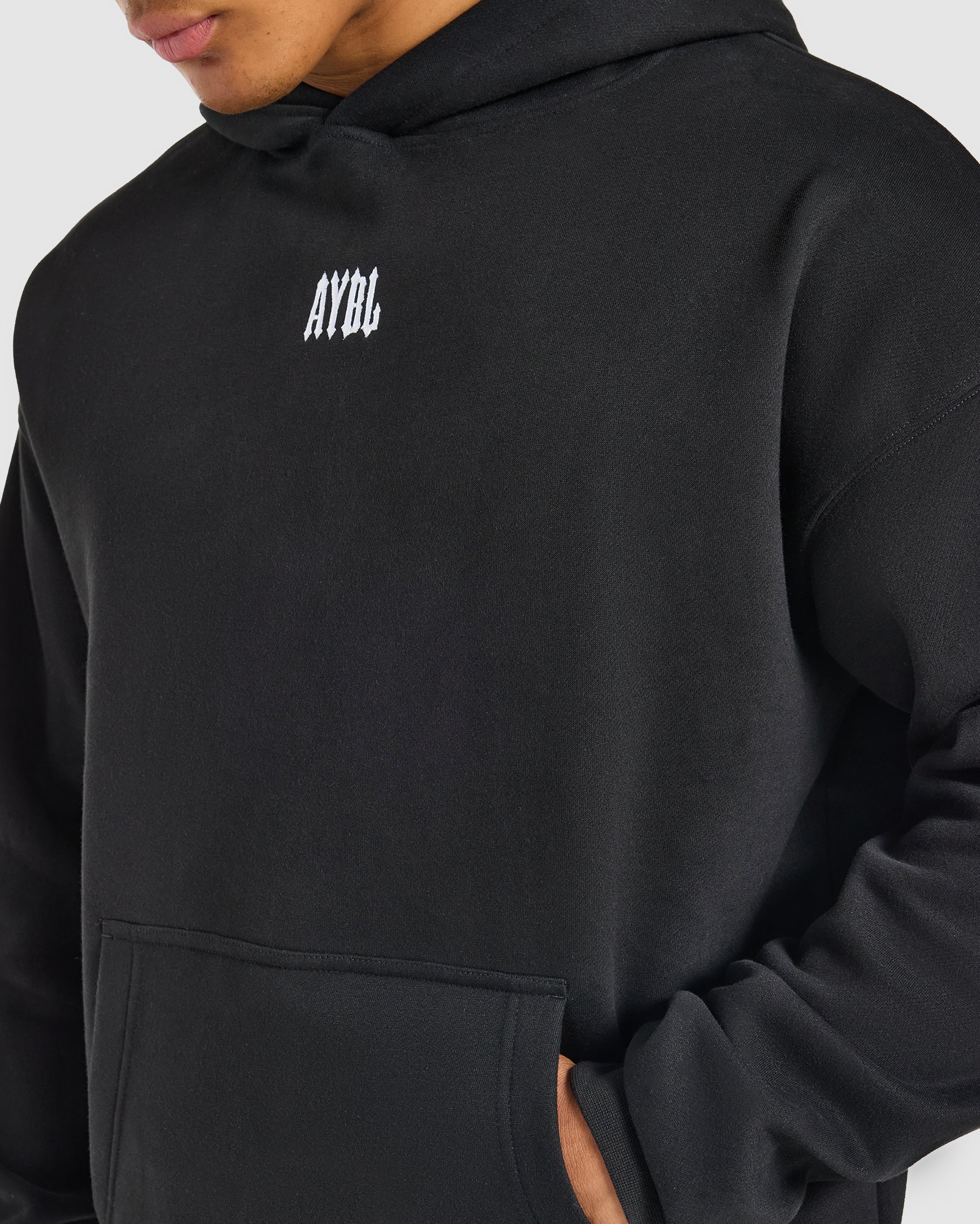 AYBL Iron Club Oversized Hoodie - Black