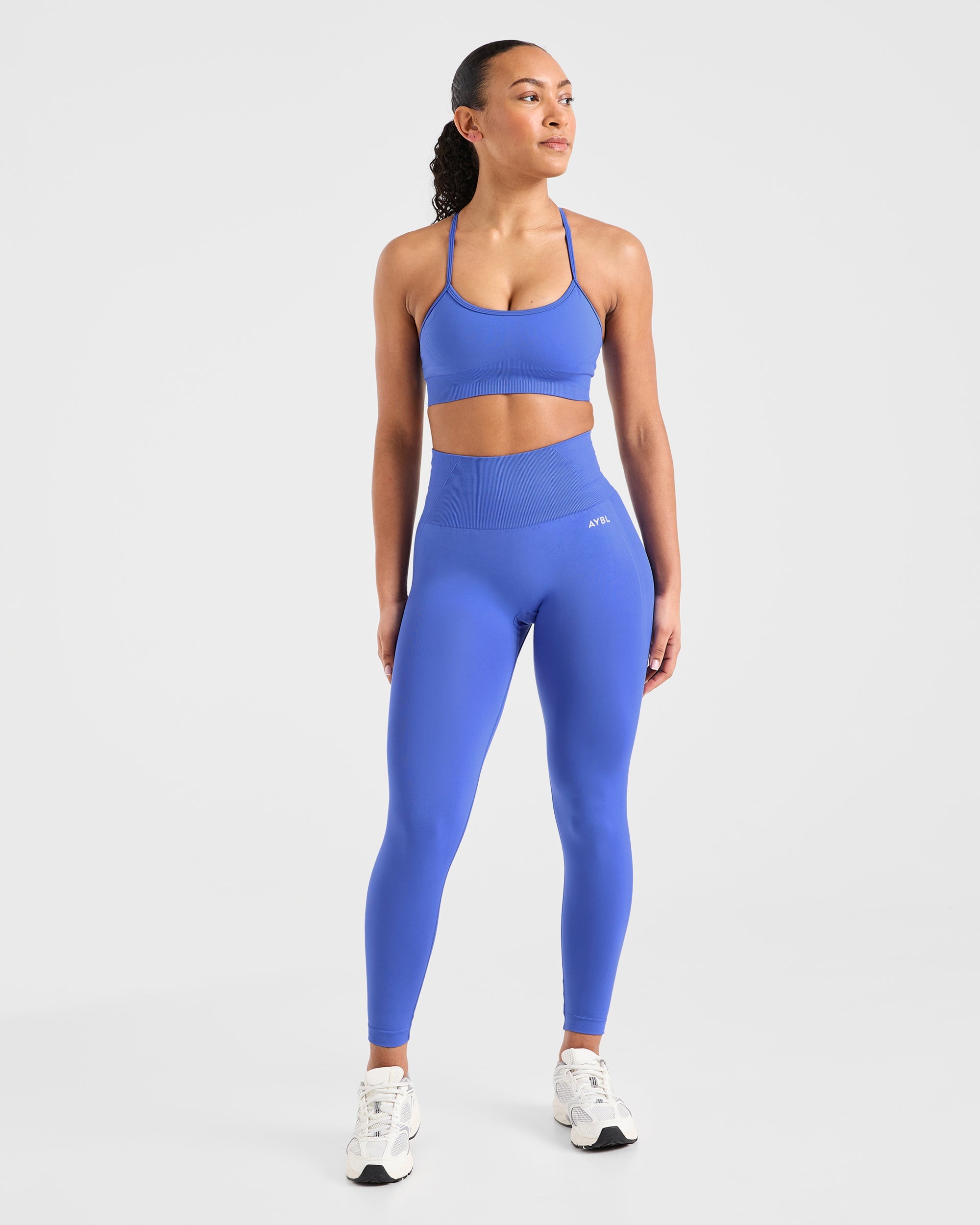 Nahtlose Leggings „Empower“ – Kobalt