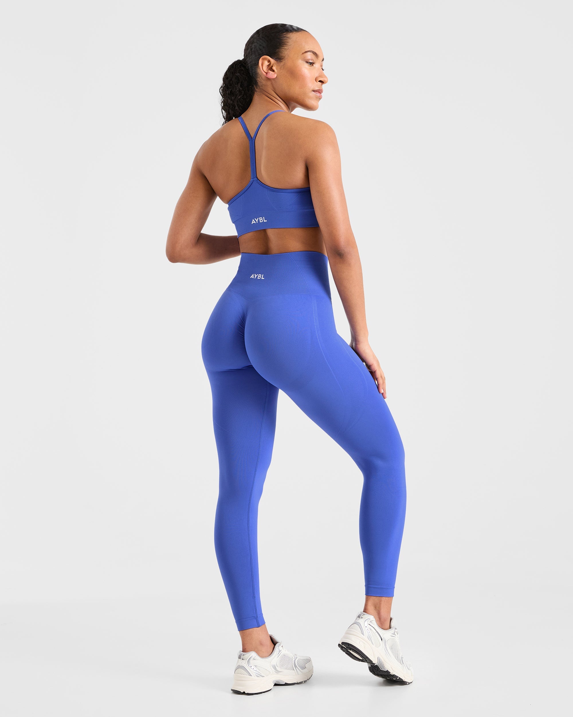 Nahtlose Leggings „Empower“ – Kobalt