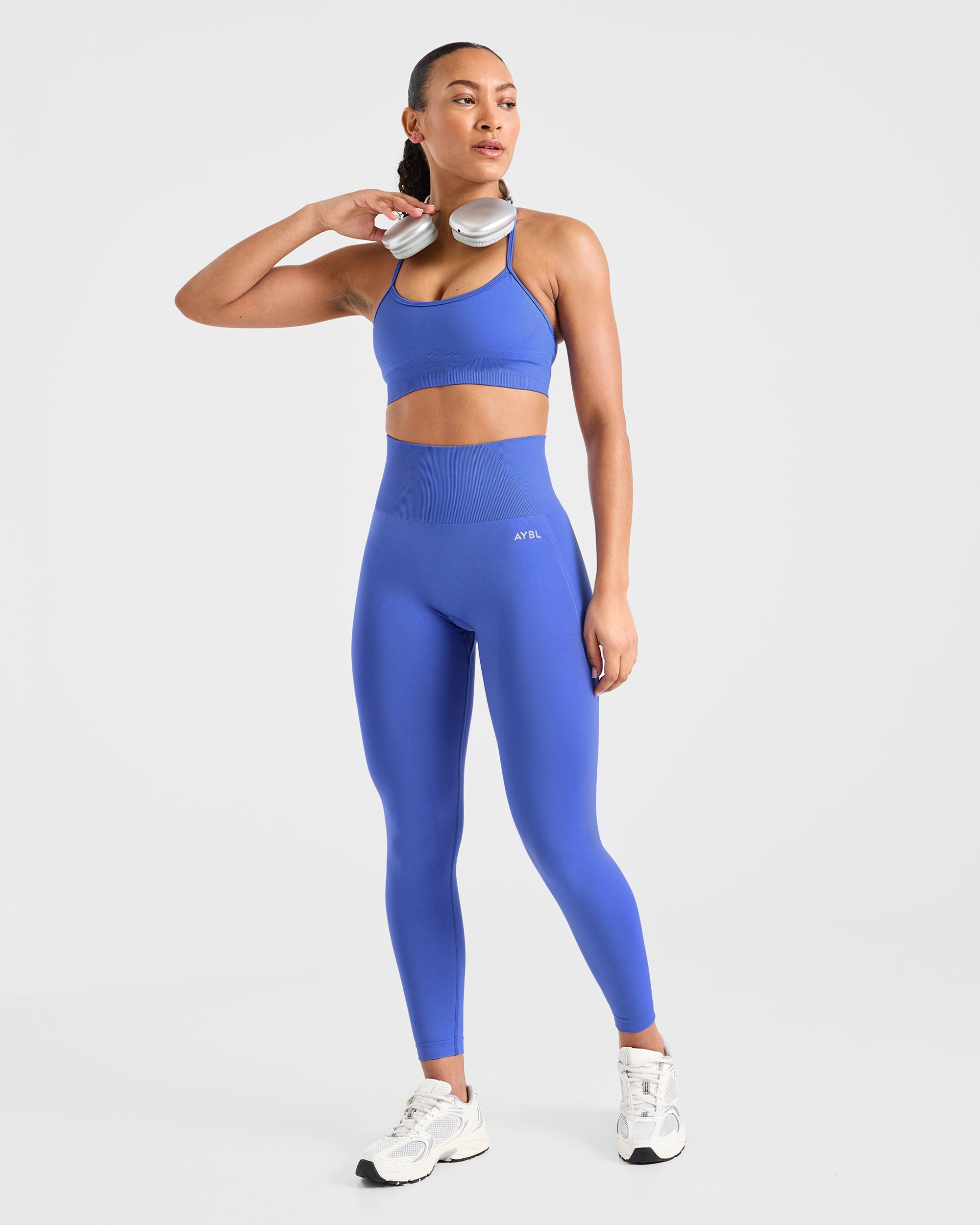 Nahtlose Leggings „Empower“ – Kobalt