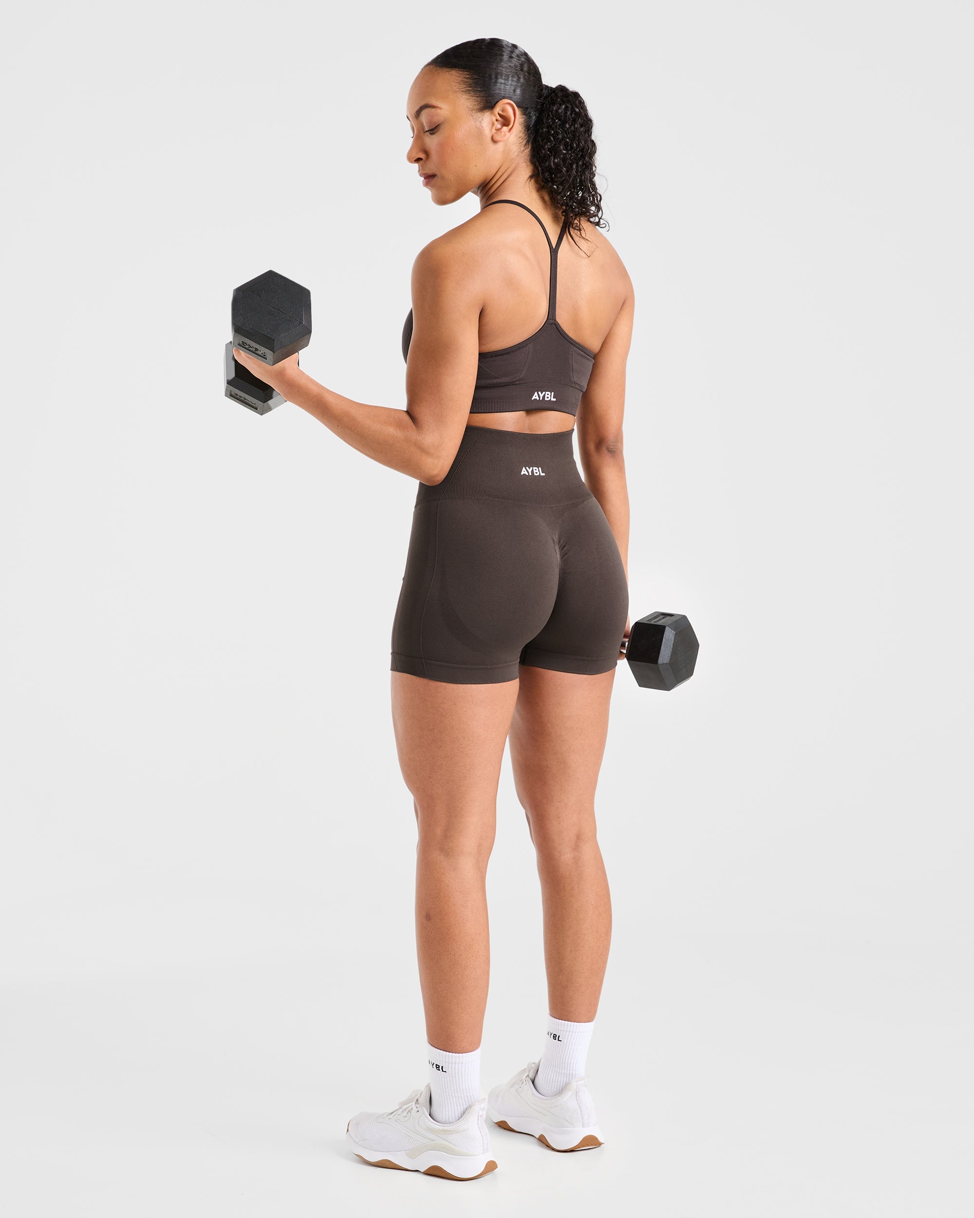 Empower Seamless Shorts - Cocoa Brown