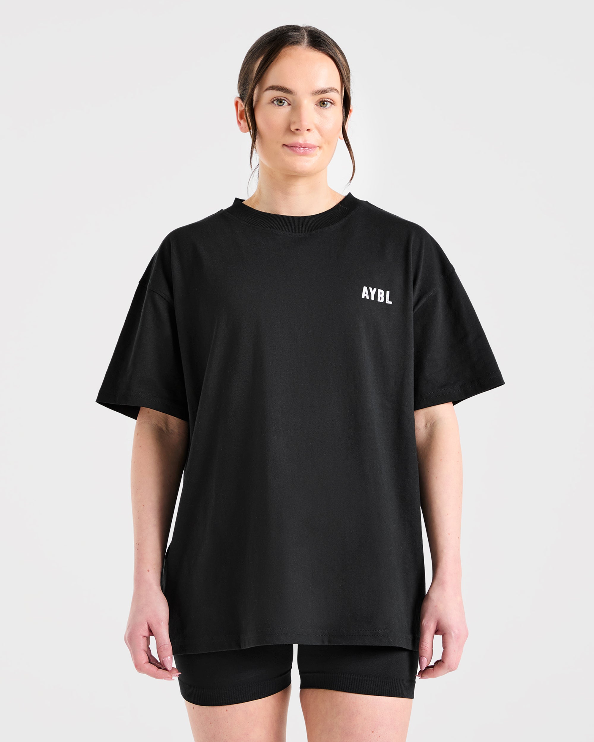 Sculpting Season Oversized T Shirt - Black