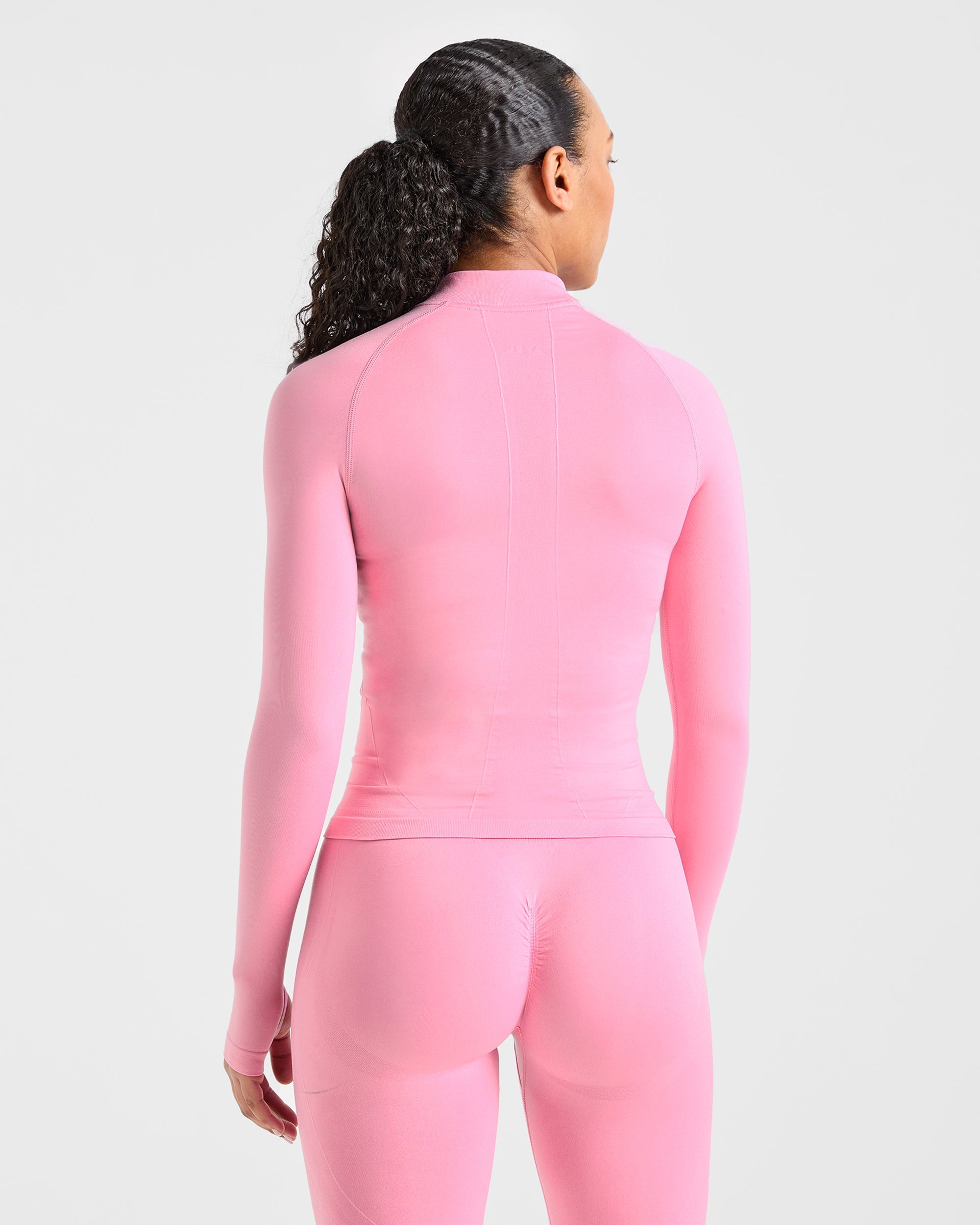 Empower Seamless Full Zip Jacket - Baby Pink