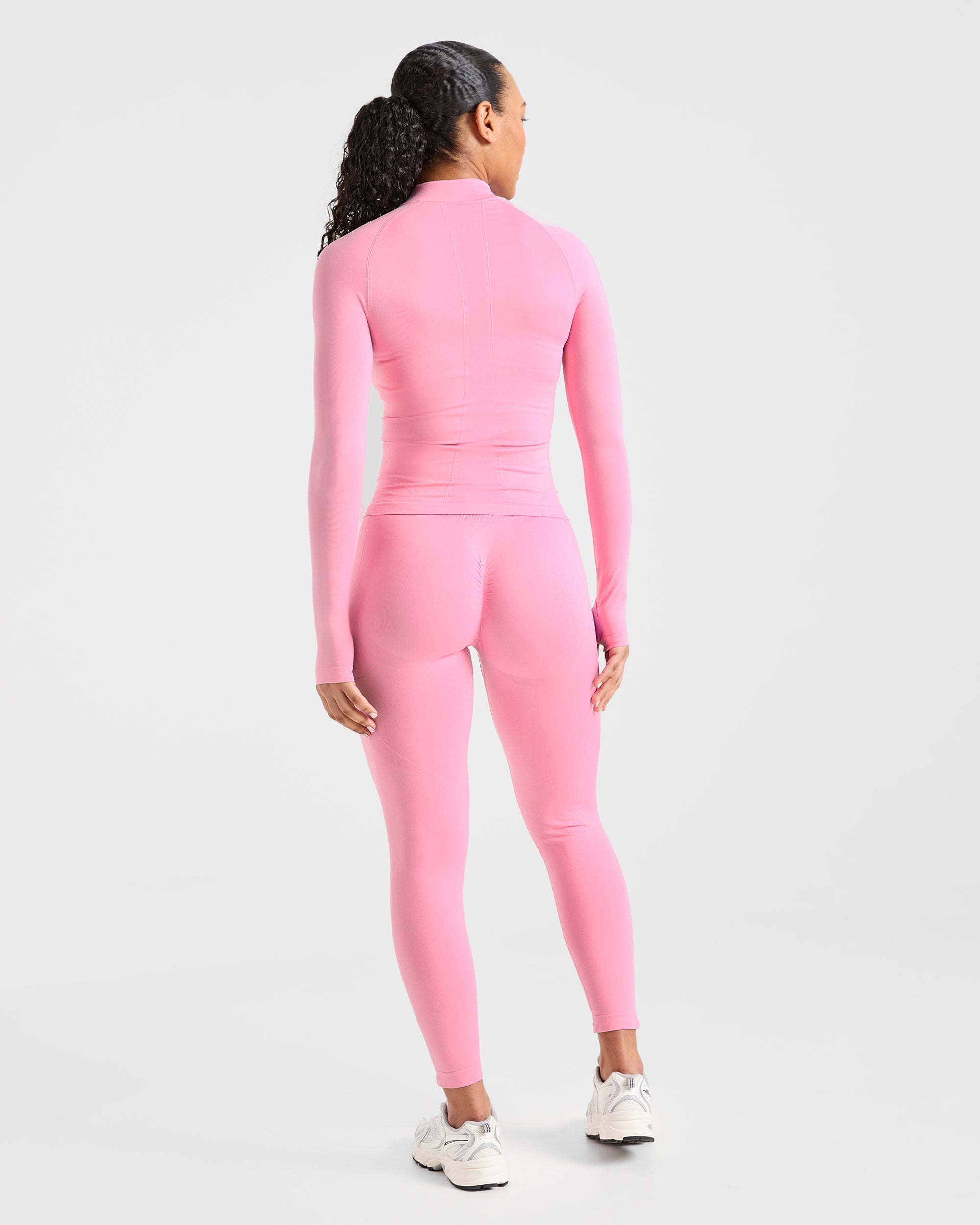 Empower Seamless Full Zip Jacket - Baby Pink