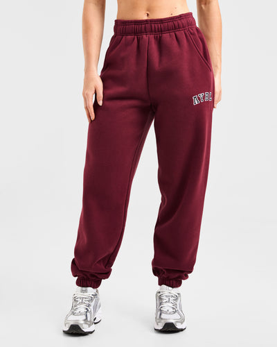 Varsity 2.0 Oversized Joggers - Red Wine