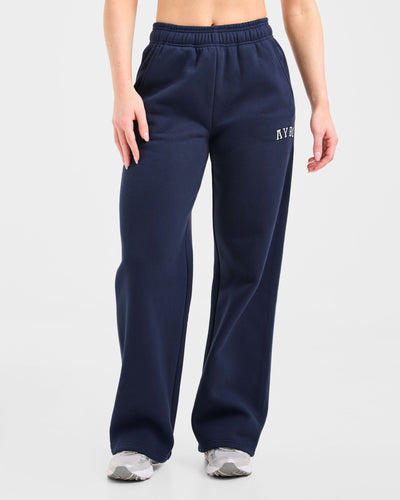 Varsity 2.0 Oversized Straight Leg Joggers - Navy