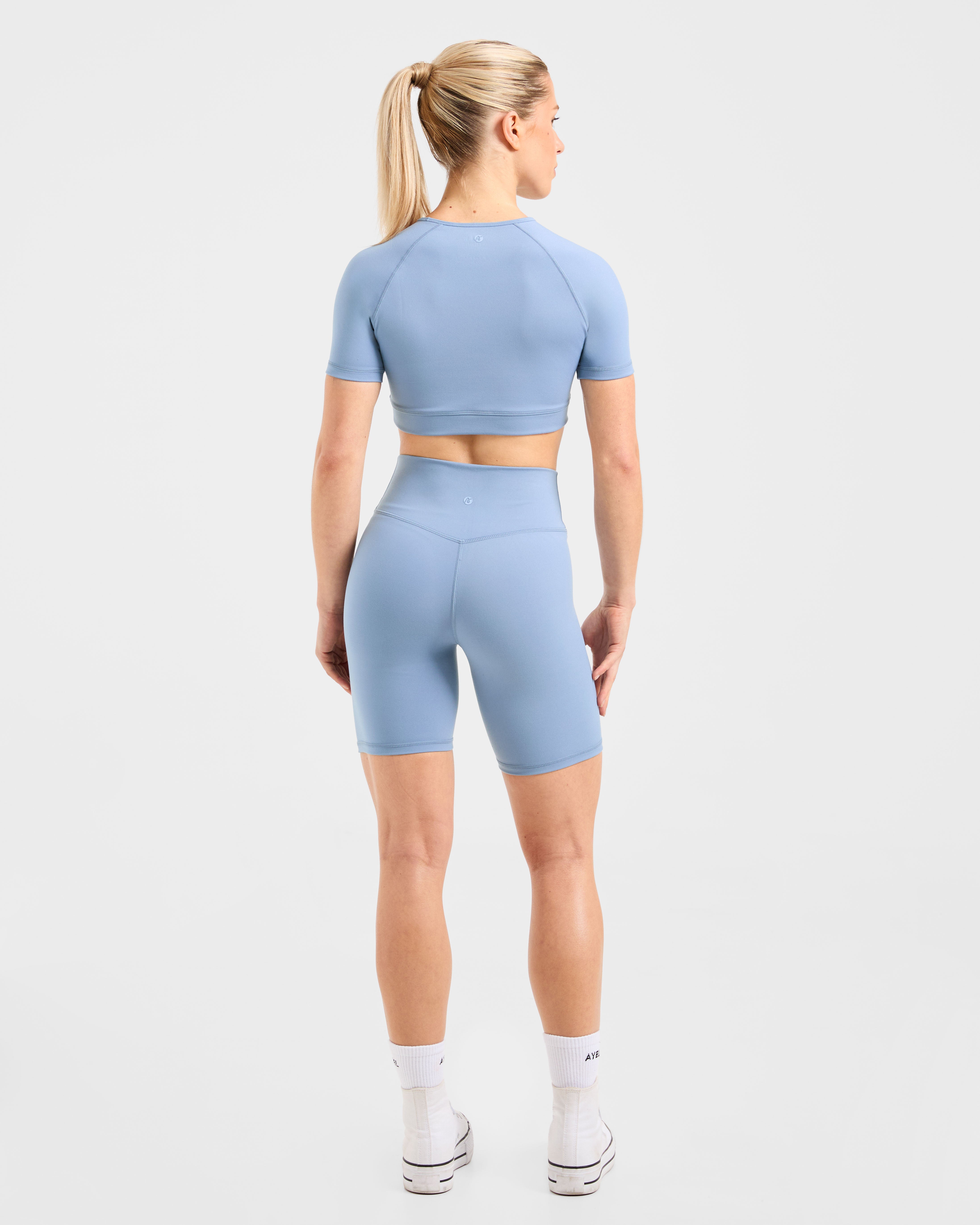 Staple Crop Top - Slate Blue