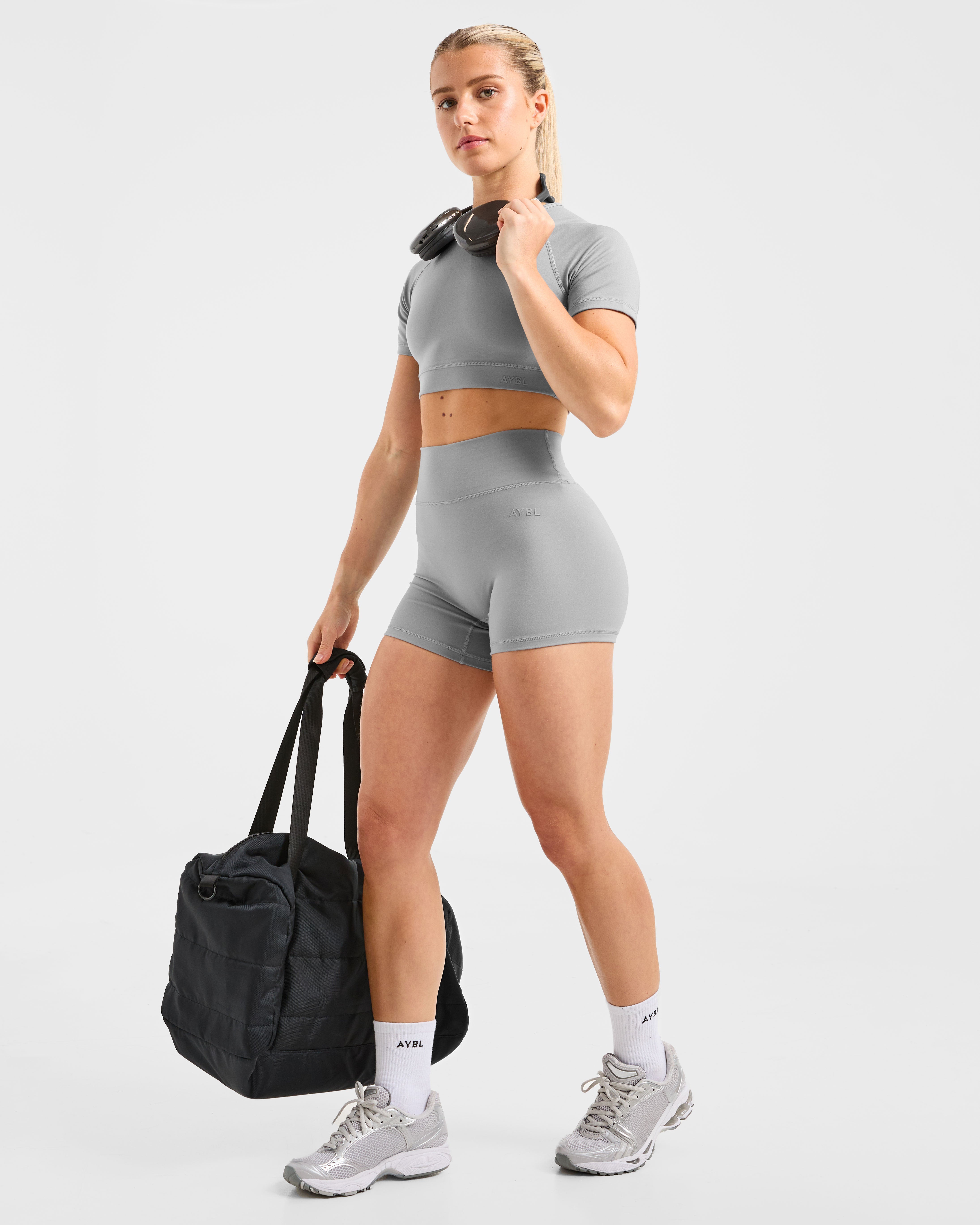 Staple Crop Top - Grey