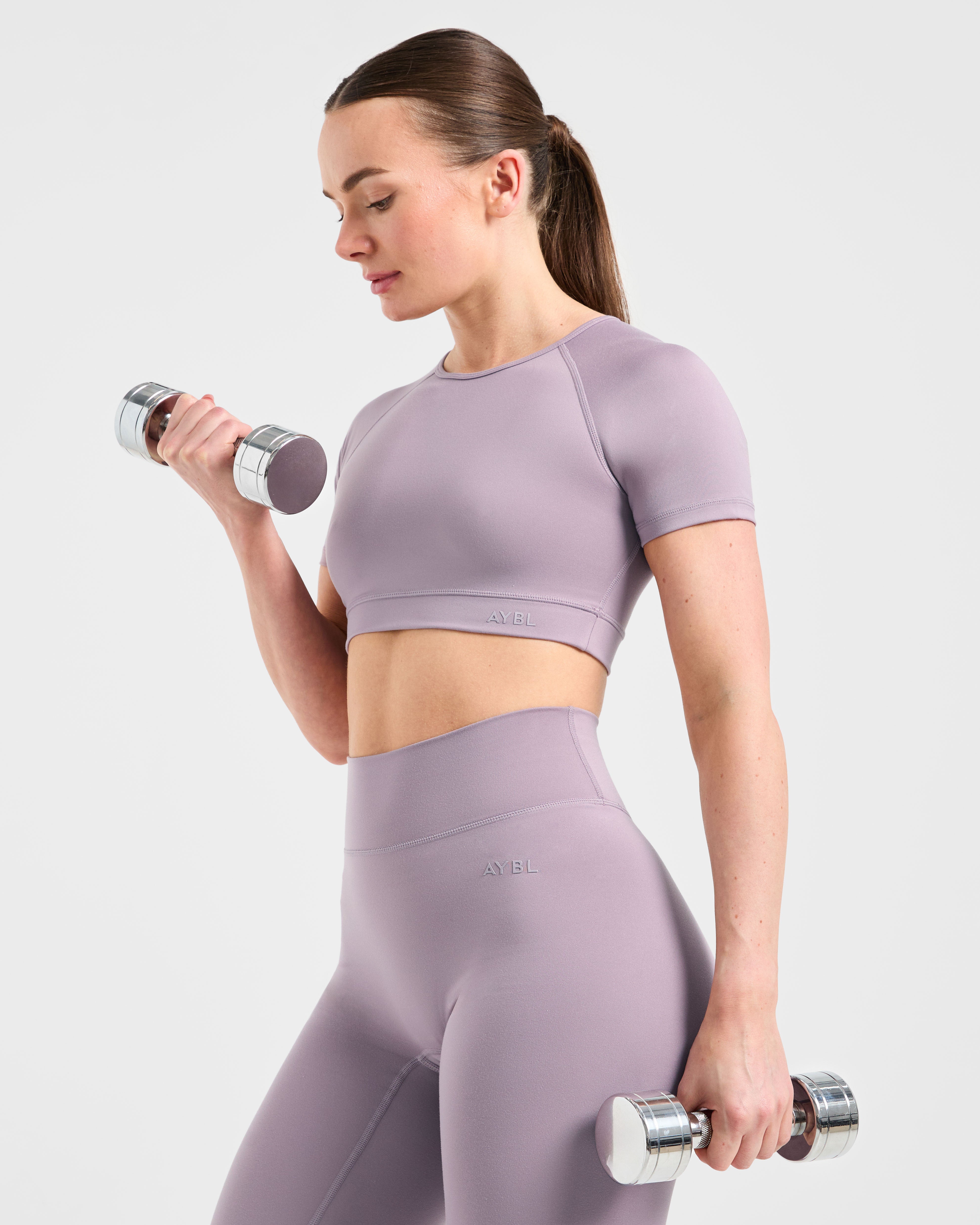 Staple Crop Top - Mauve Purple