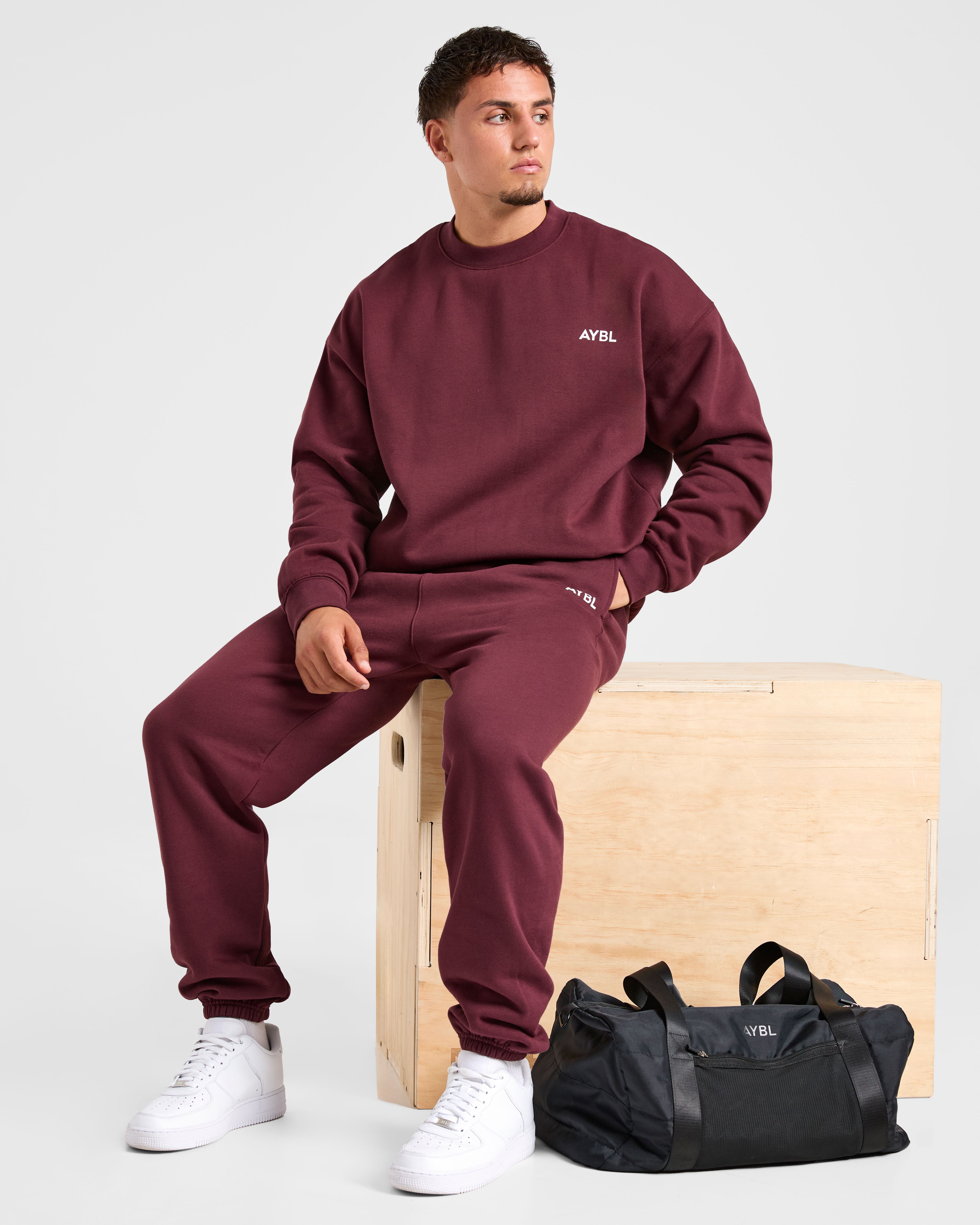 Essential Oversized Sweater - Burgundy Red