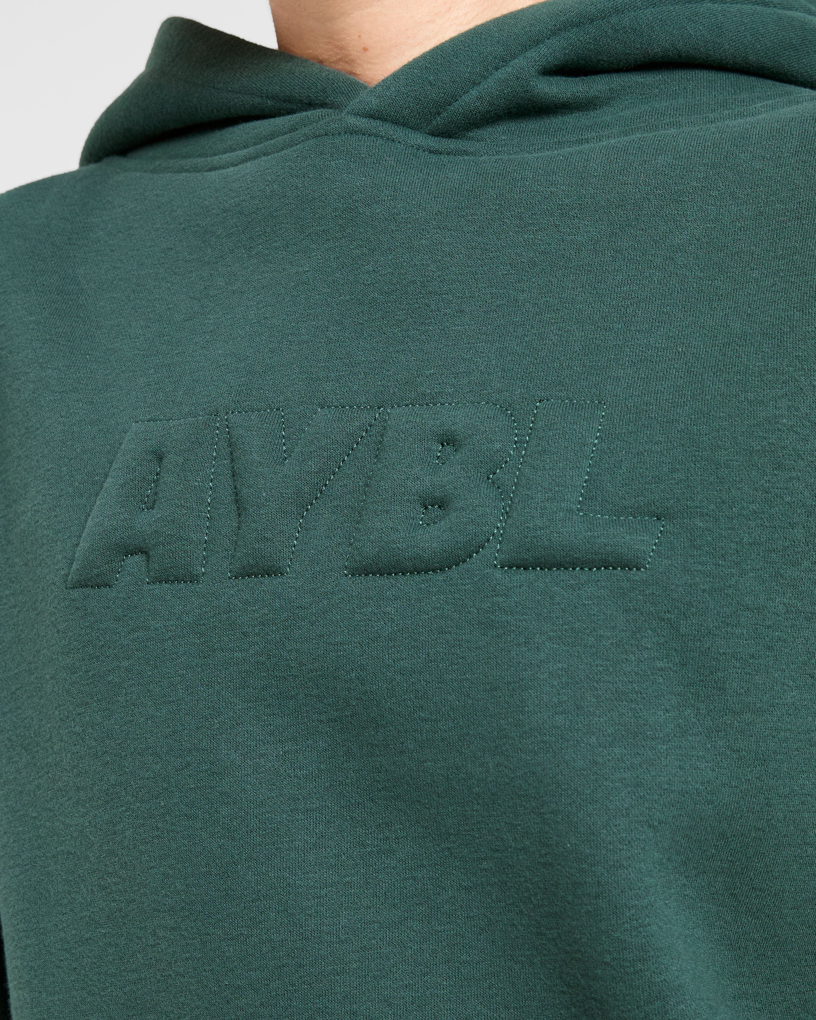 Classic Plush Oversized Hoodie - Pine Green