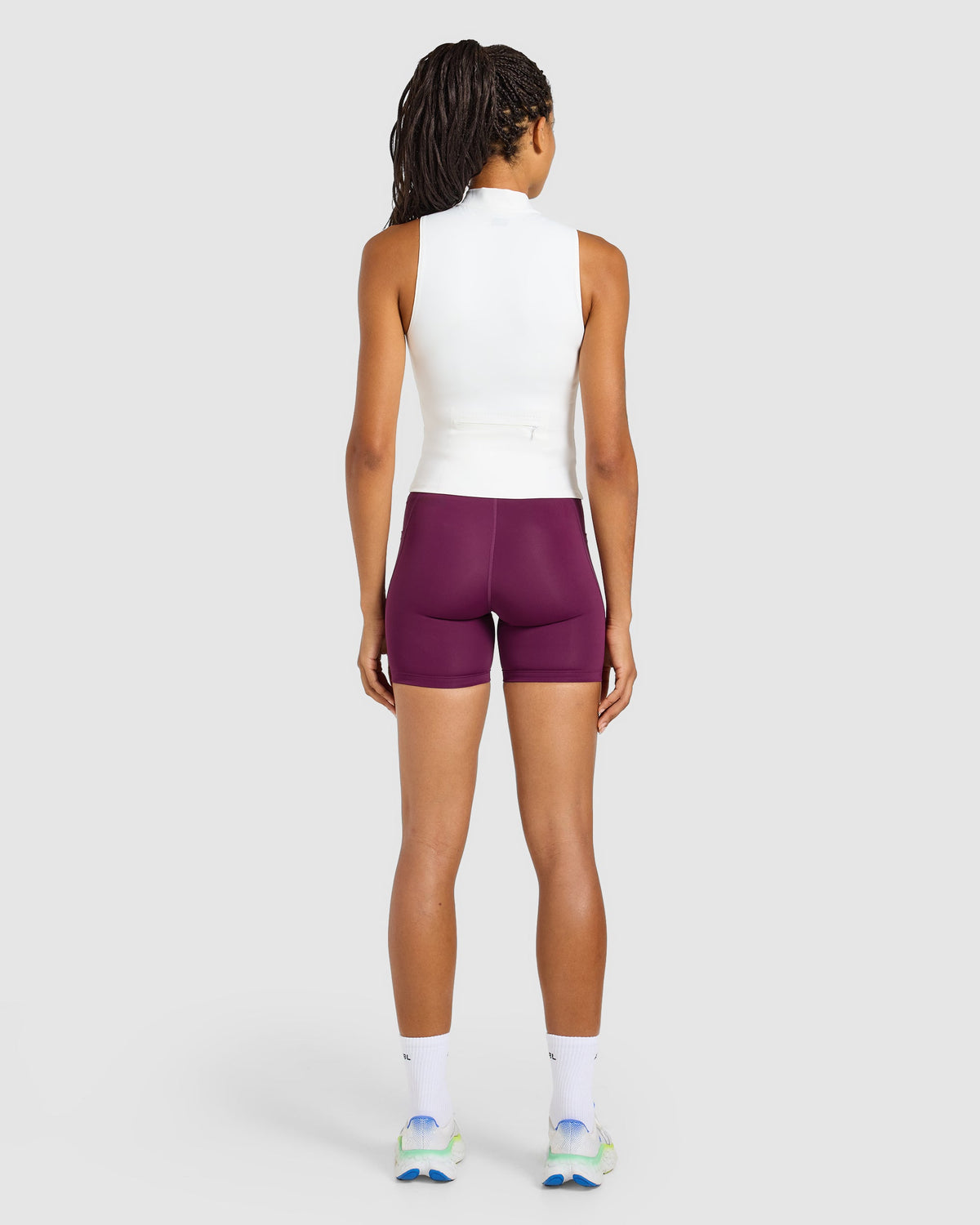 Run Sleeveless Zip Up Jacket - White