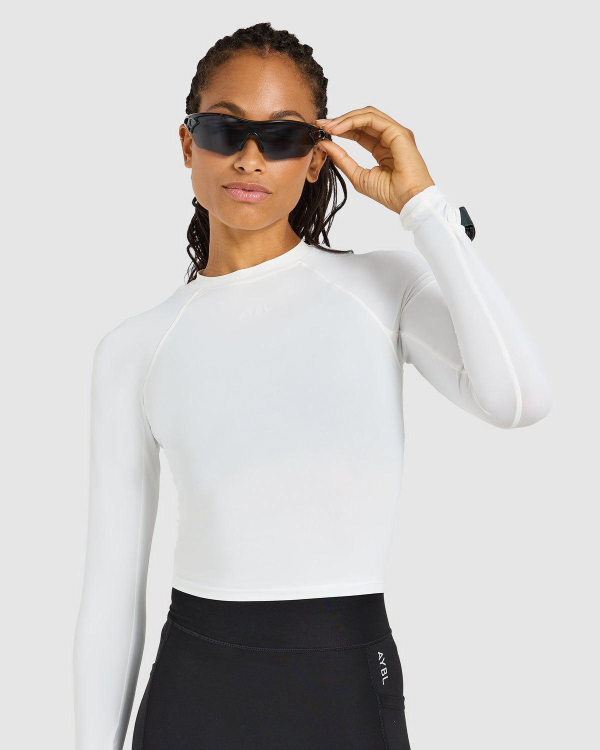 Run Long Sleeve Base Layer - White