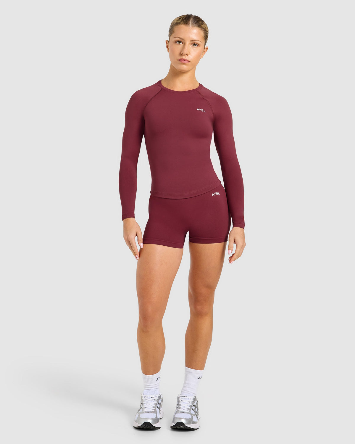 Enhance Seamless Long Sleeve Top - Mahogany Red