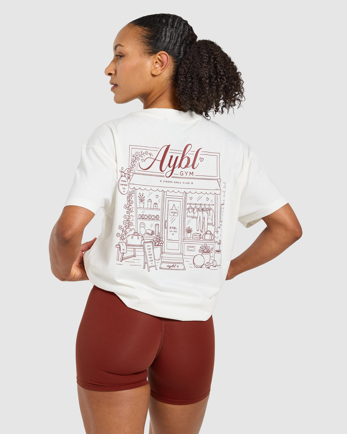 AYBL Gym Oversized T Shirt - Off White