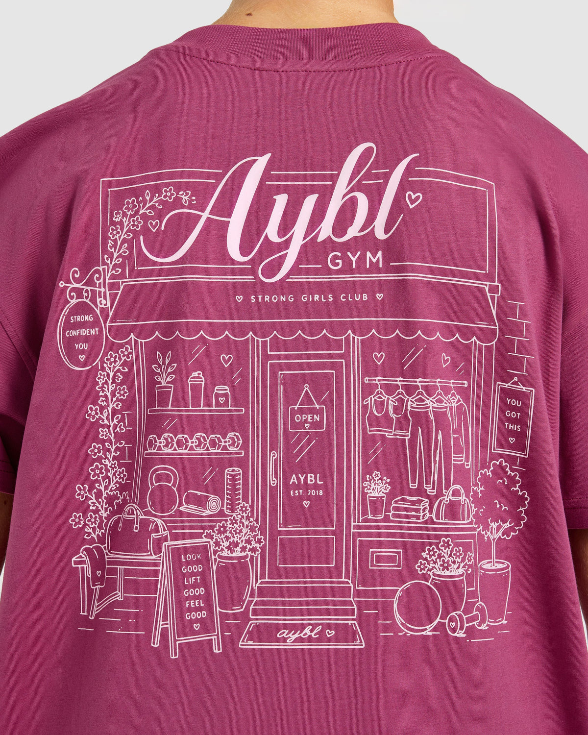 AYBL Gym Oversized T Shirt - Dusty Rose