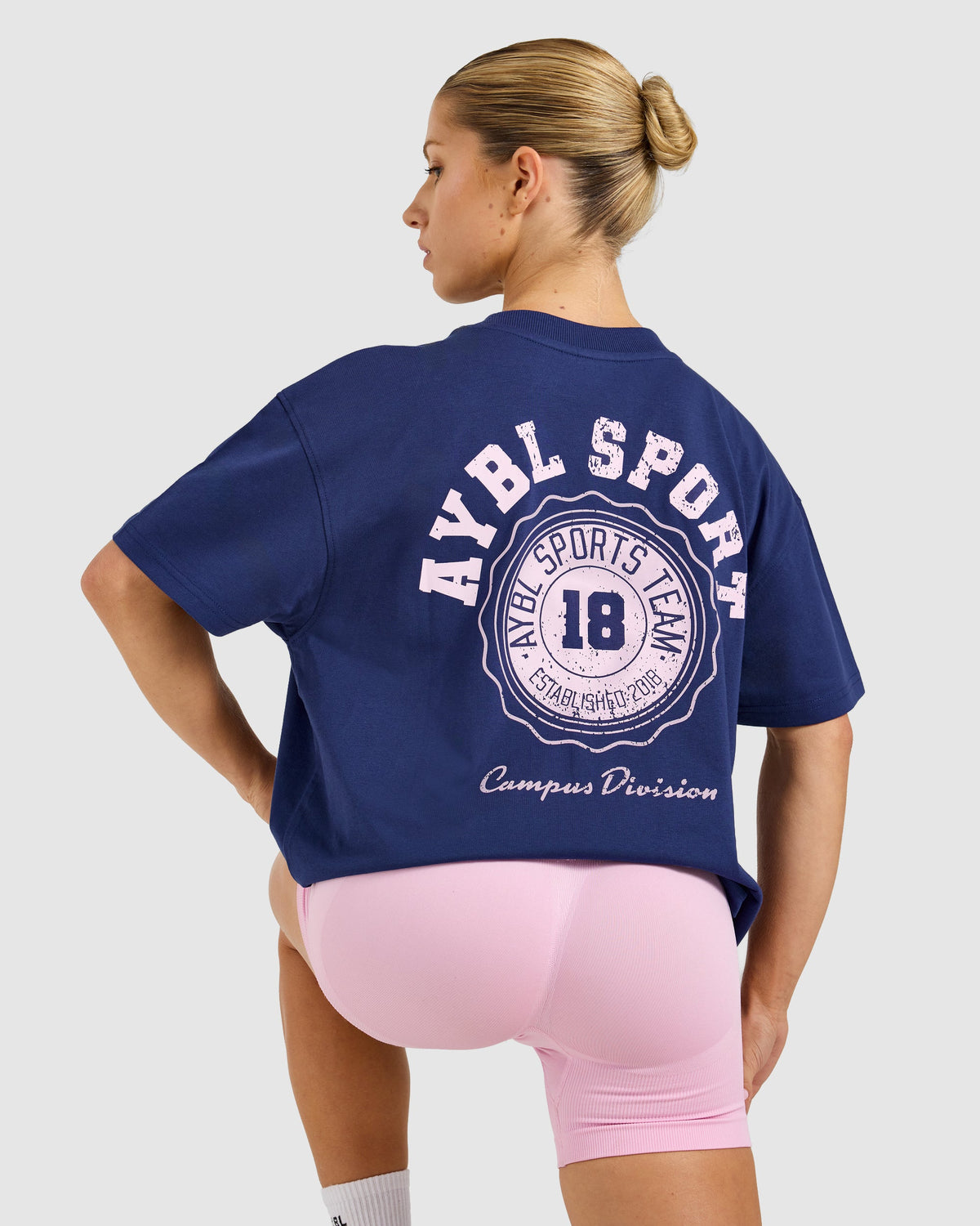 AYBL Campus Division Oversized T Shirt - Storm Blue
