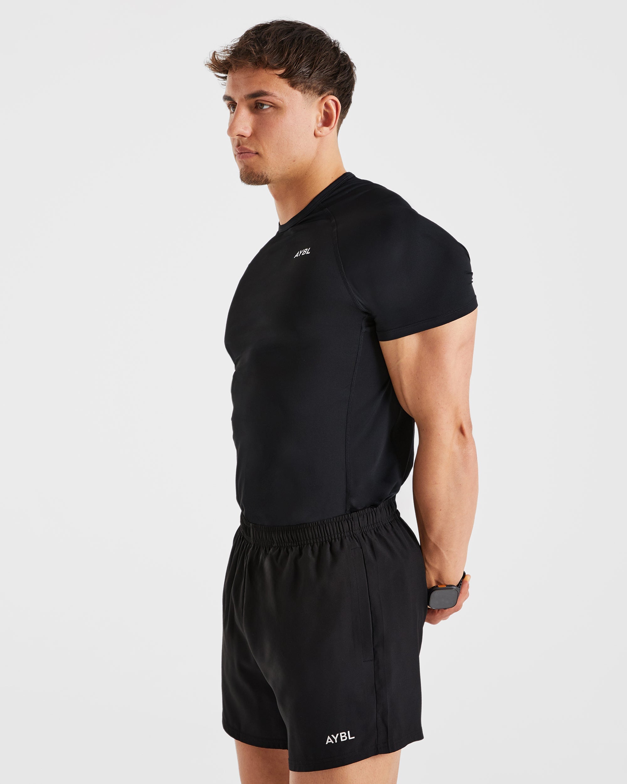 Compression Relaxed T Shirt - Black