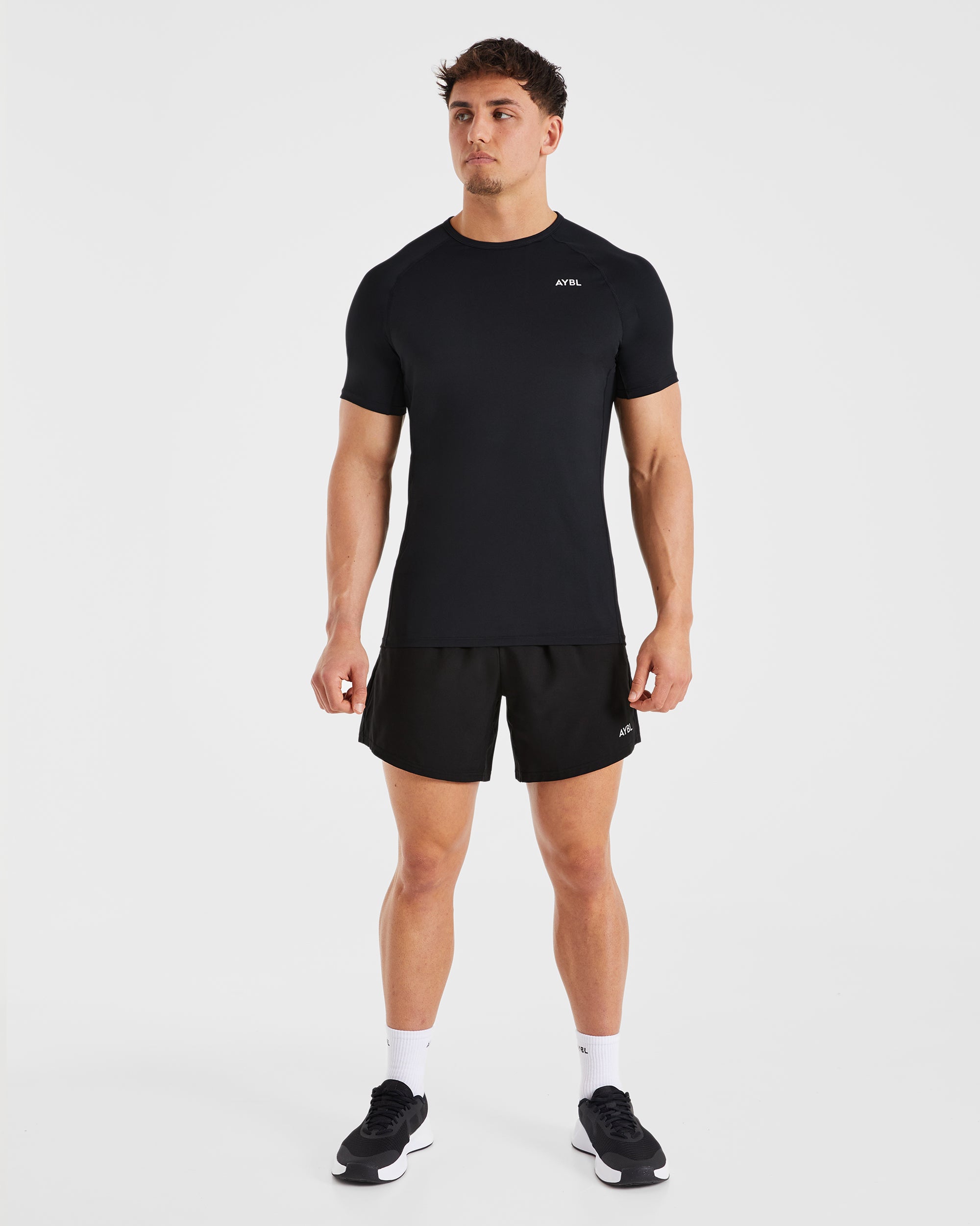 Compression Relaxed T Shirt - Black