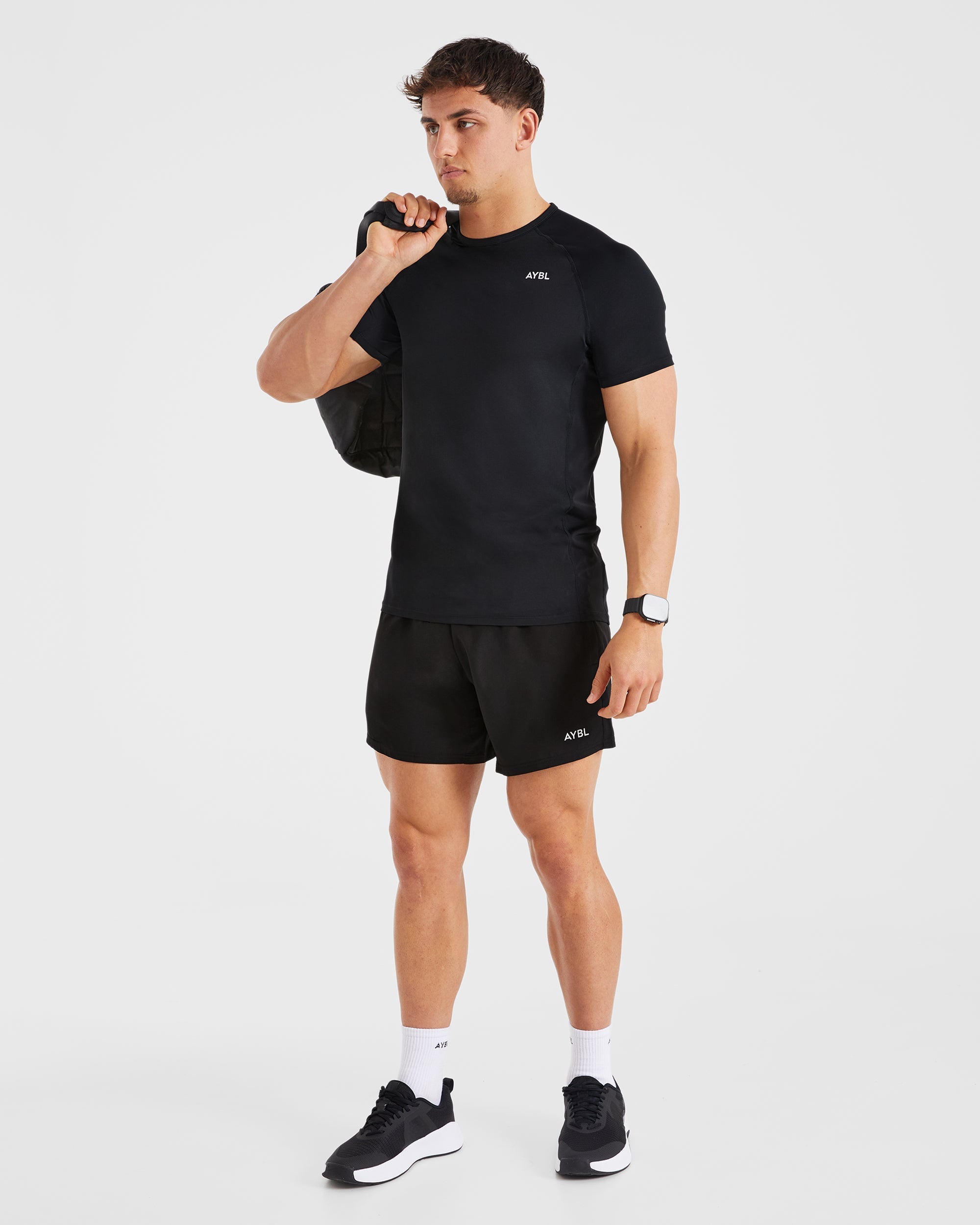 Compression Relaxed T Shirt - Black