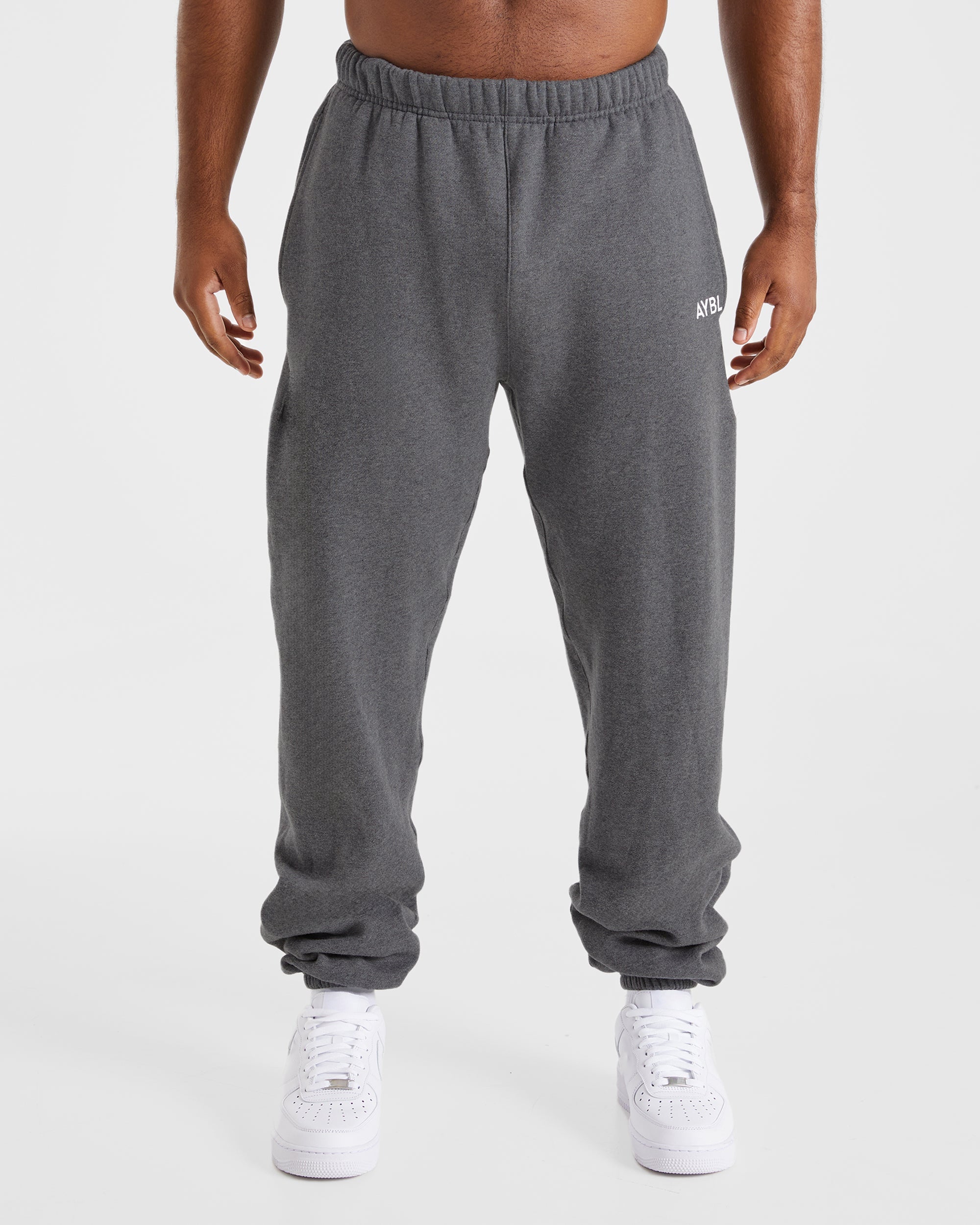 Essential Oversized Joggers - Charcoal Marl