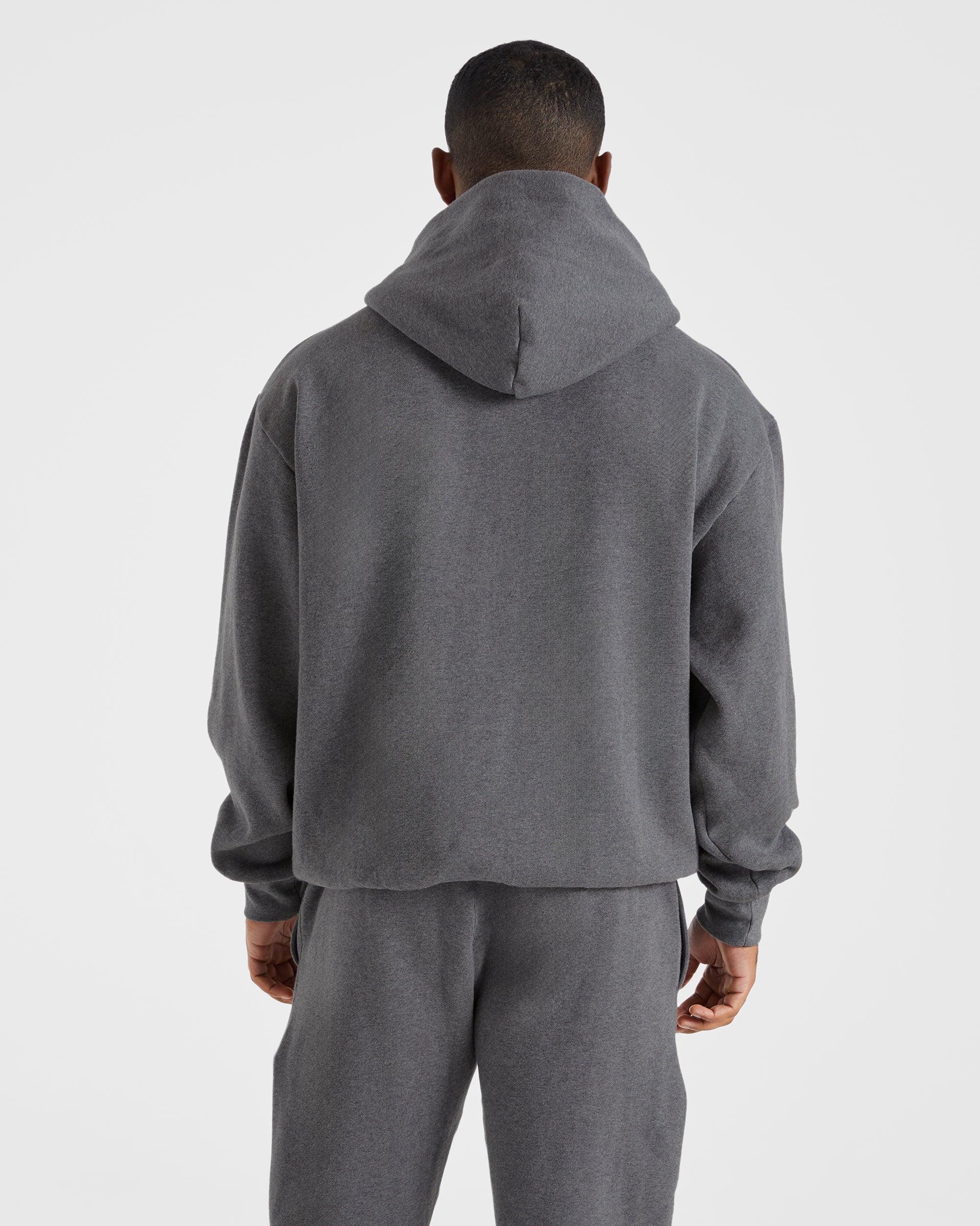 Essential Oversized Hoodie - Charcoal Marl