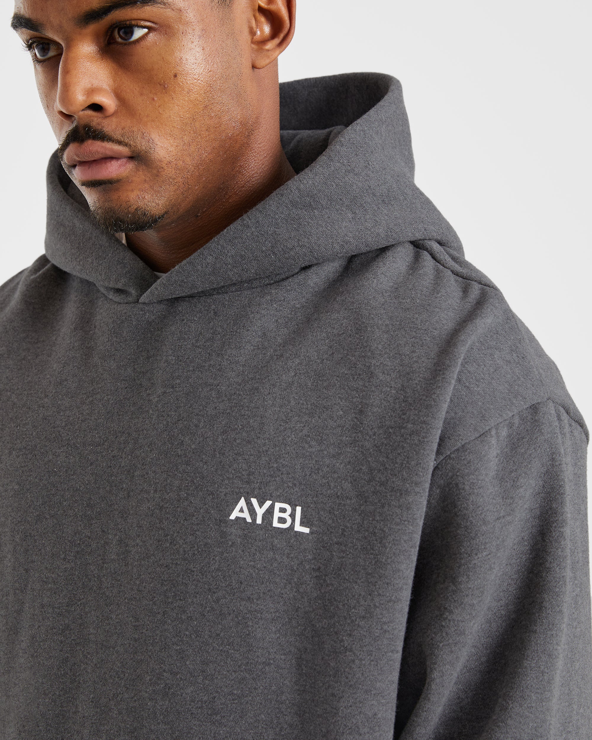 Essential Oversized Hoodie - Charcoal Marl