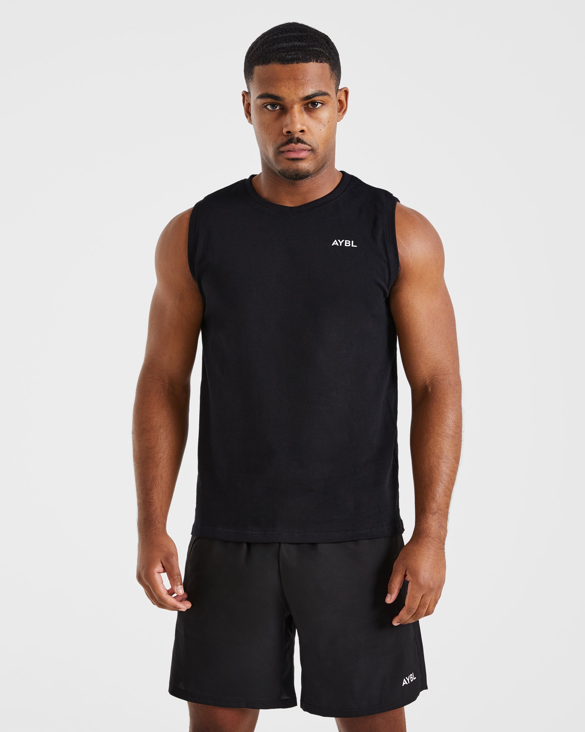 Essential-Tanktop – Schwarz