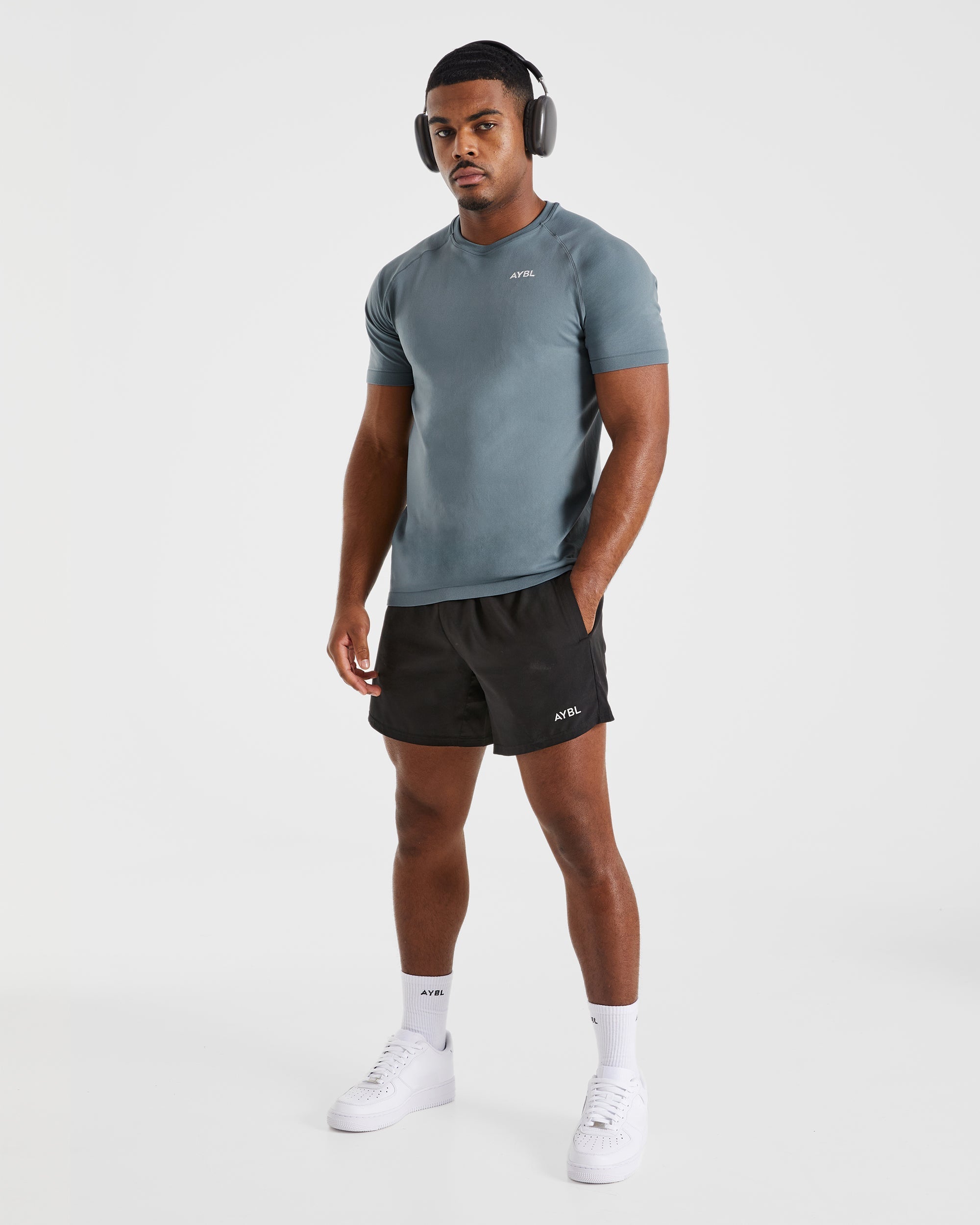 Ascend Seamless T Shirt - Slate Blue