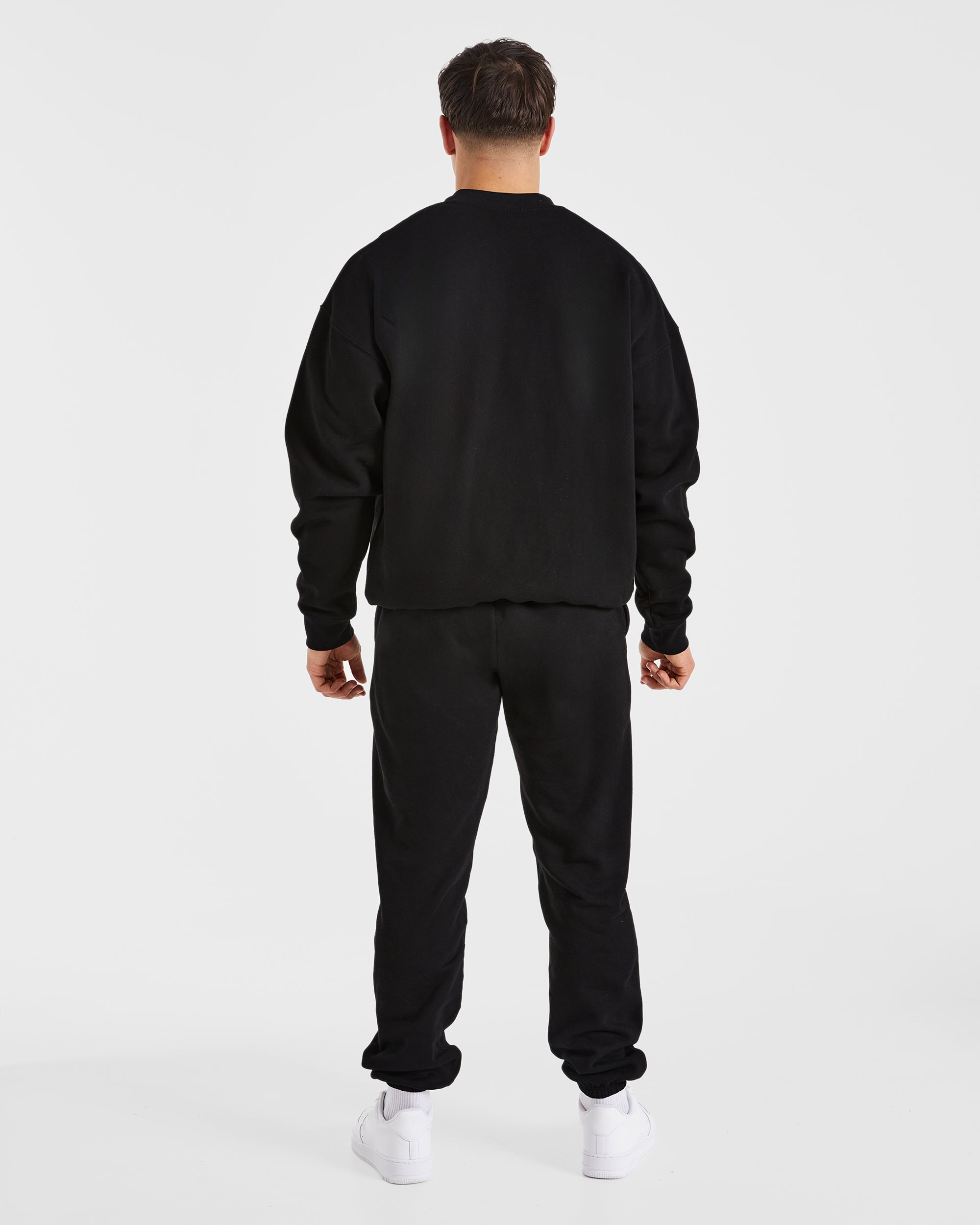 Essential Oversize-Pullover – Schwarz