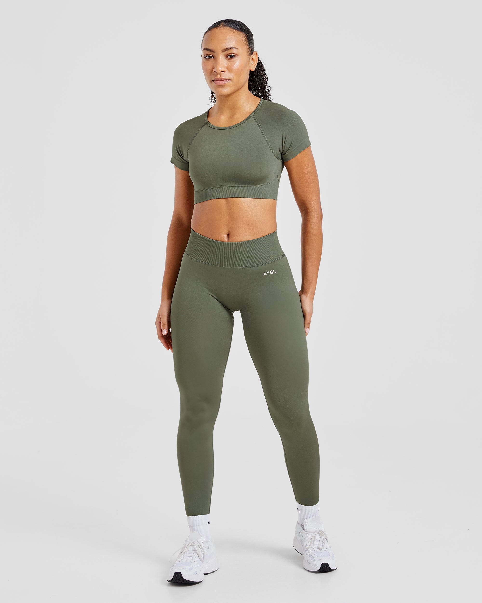 Adapt Seamless Crop Top - Green