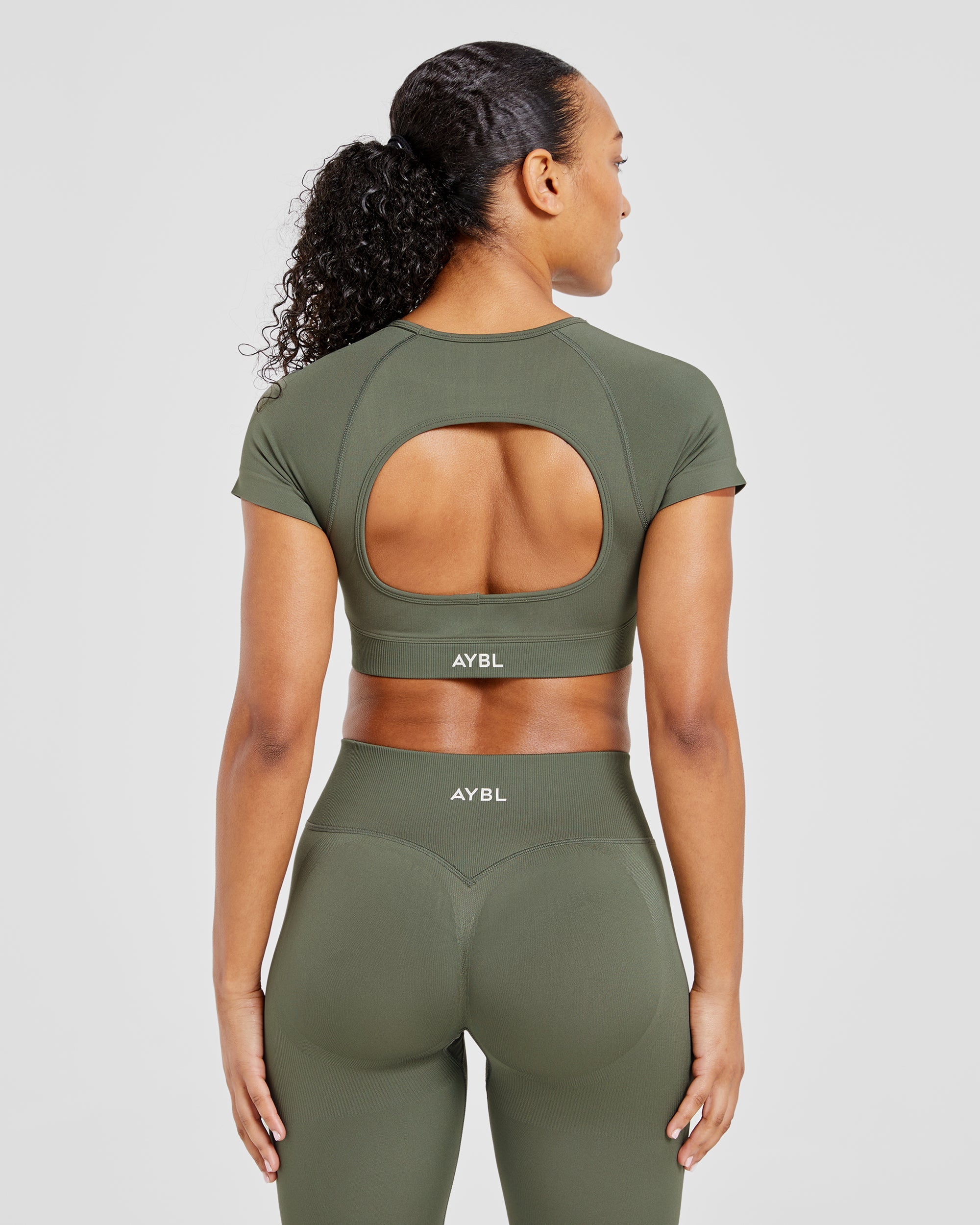 Adapt Seamless Crop Top - Green