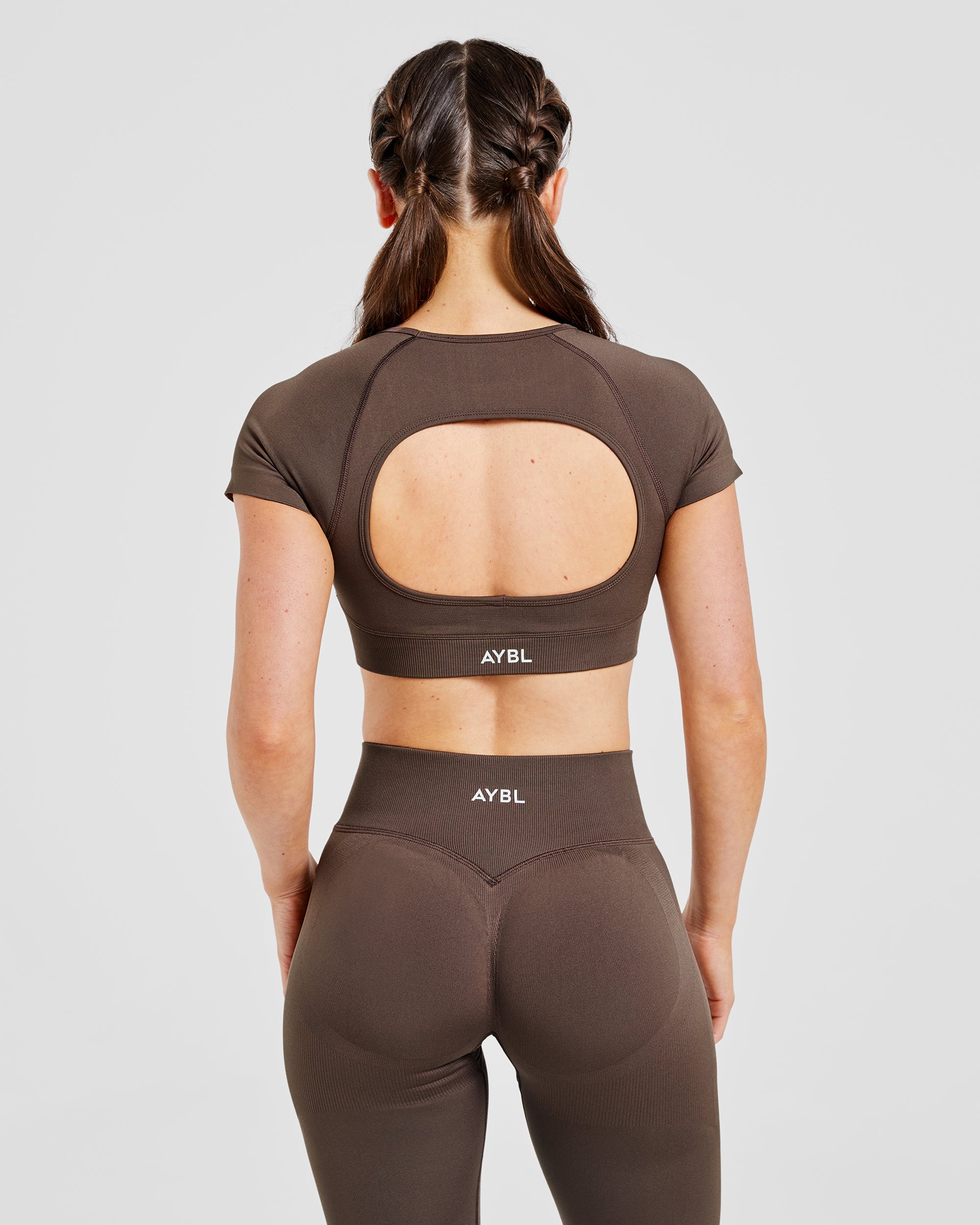 Adapt Seamless Crop Top - Brown