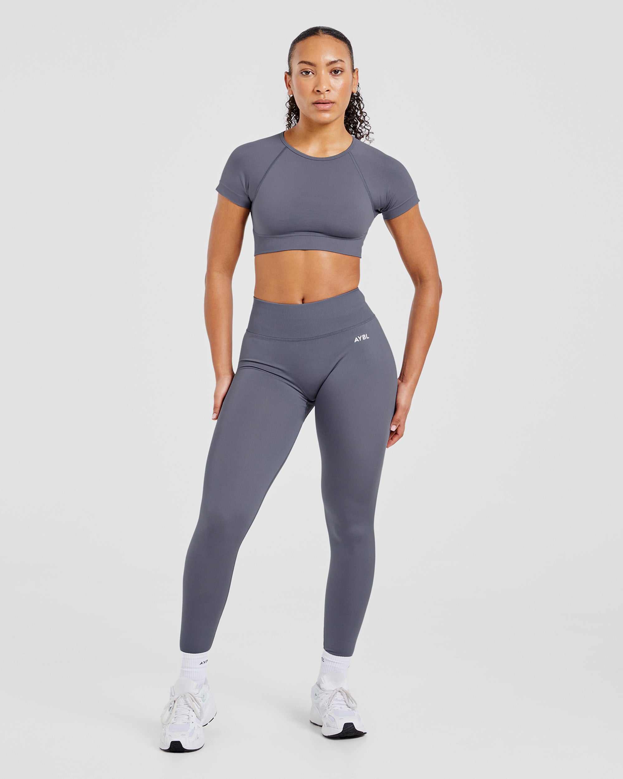 Adapt Seamless Crop Top - Slate