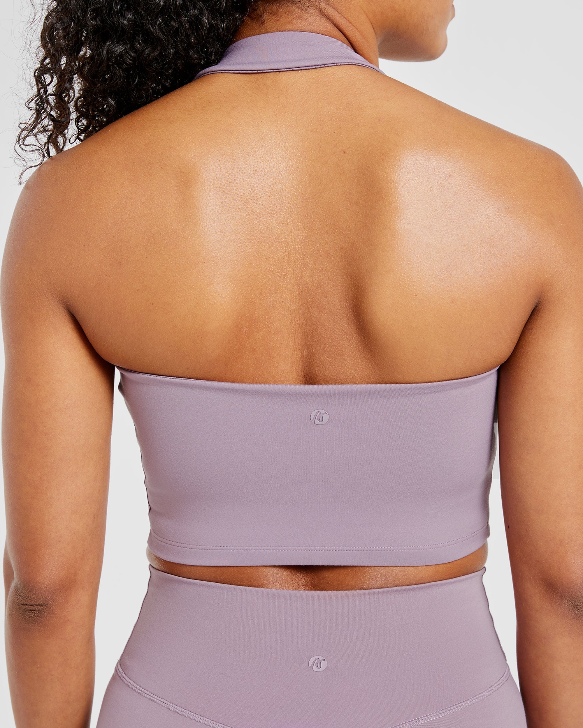 Staple Halterneck Crop Top -  Mauve Purple