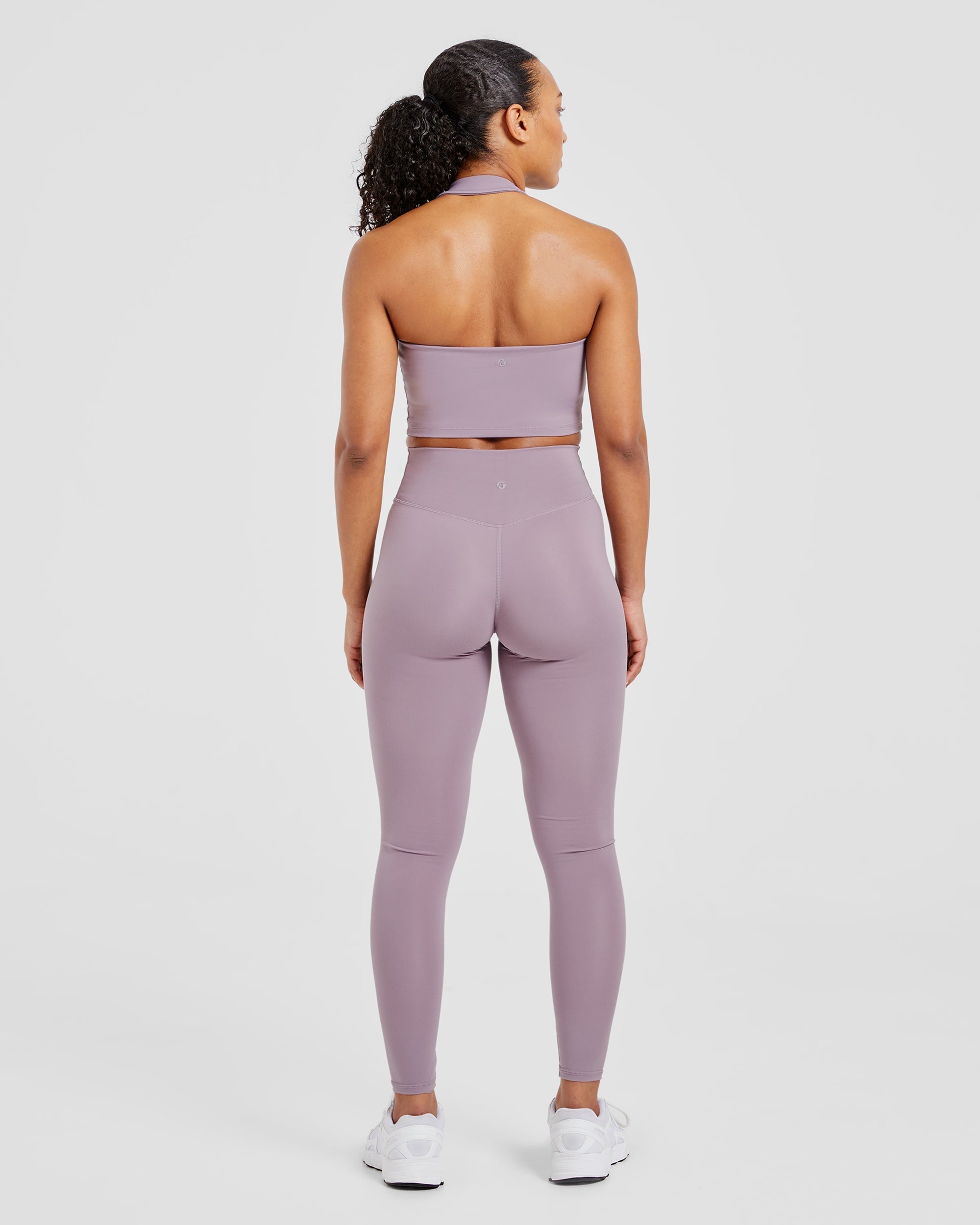 Staple Halterneck Crop Top -  Mauve Purple