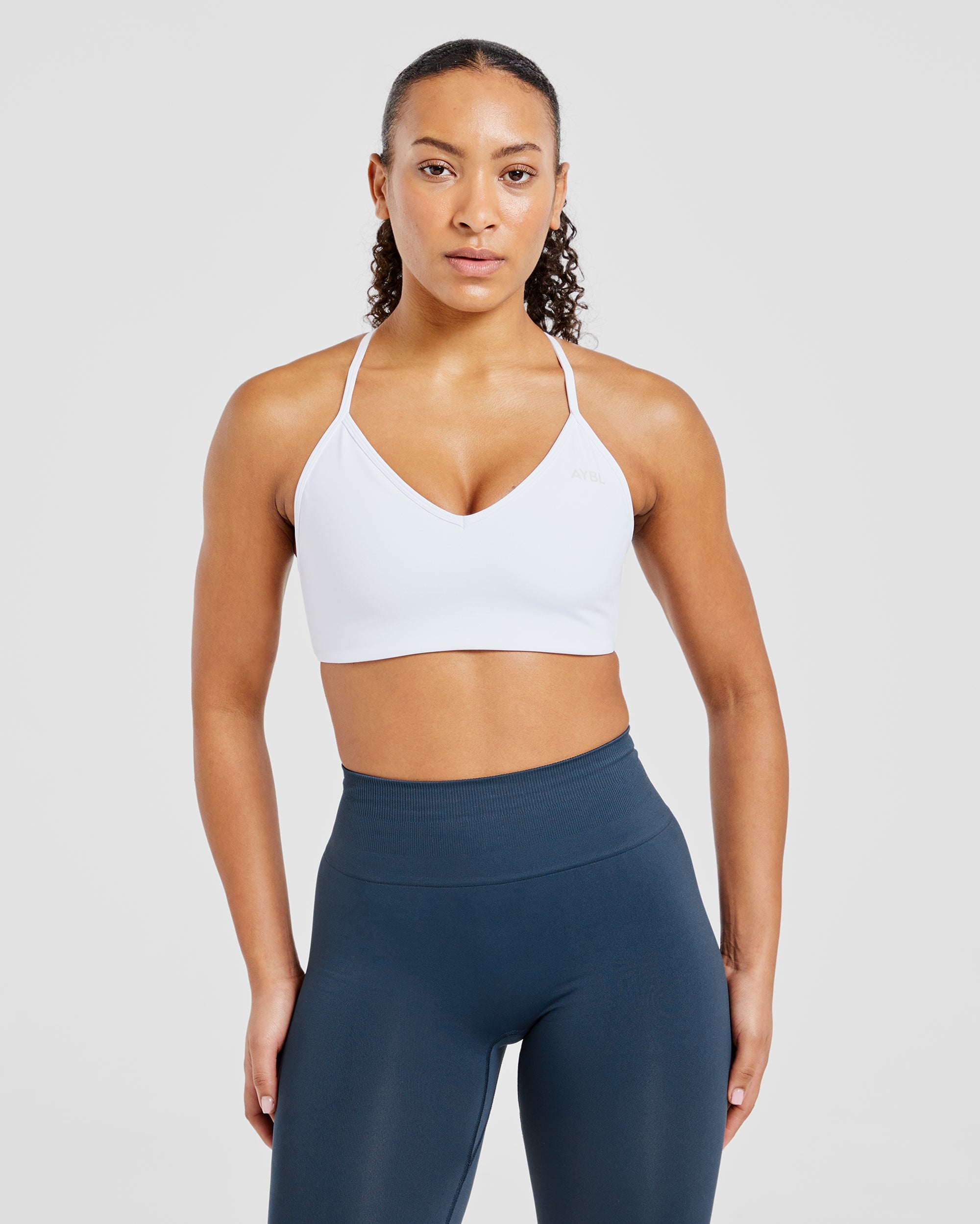 Essential Crossback Sports Bra - White