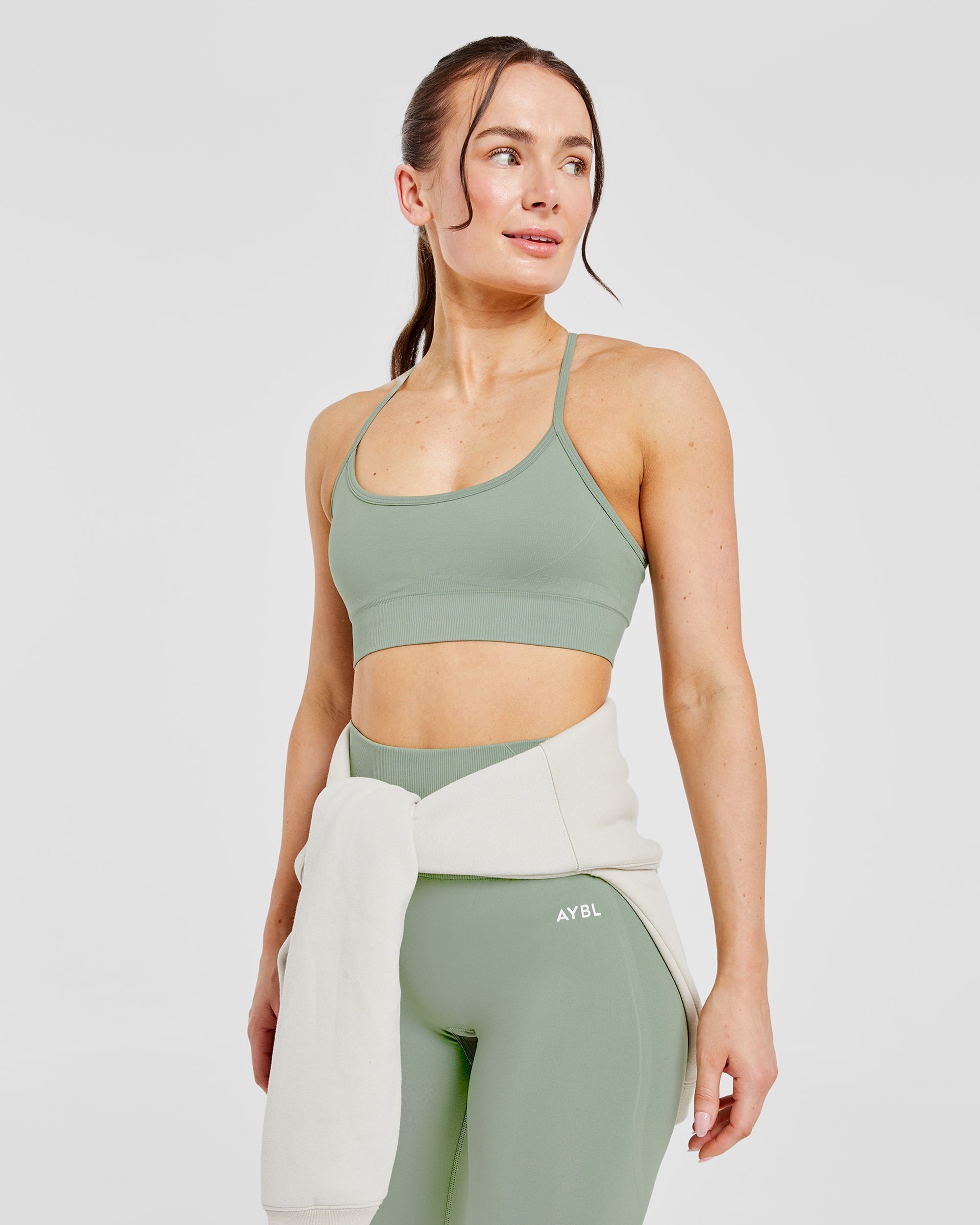 Empower Seamless Sports Bra - Grove Green