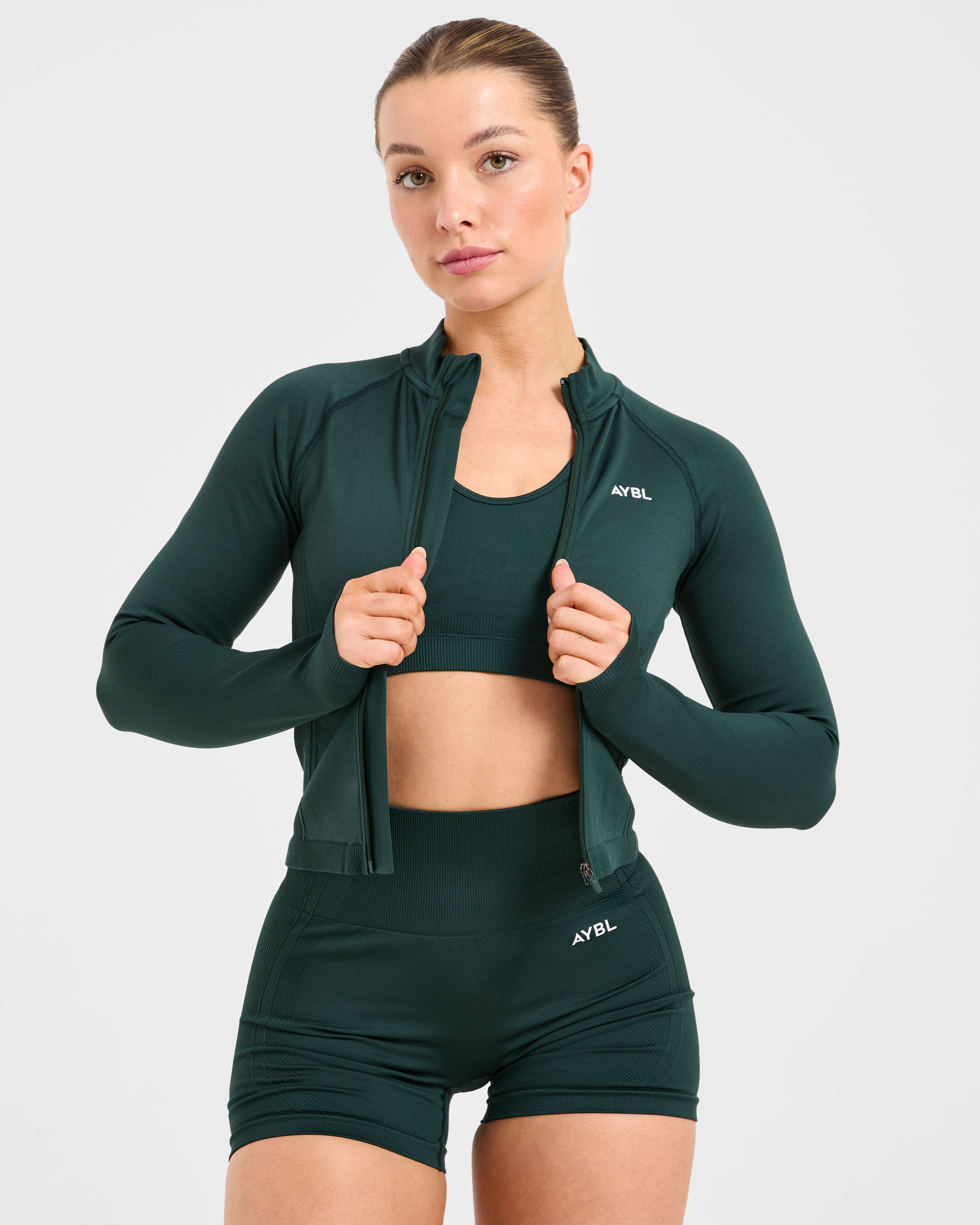 Balance V3 Seamless Zip Jacket - Dark Green